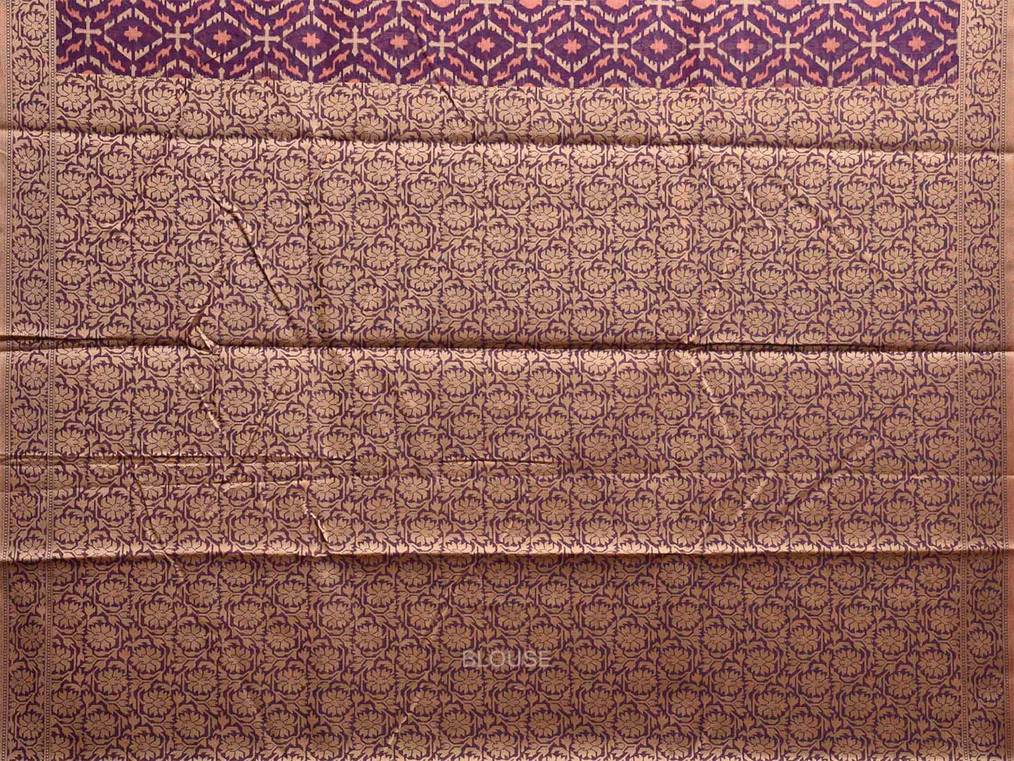 Purple Dhakai Jamdani Cotton Viscose Saree with All Over and Floral Pallu Design dj0325