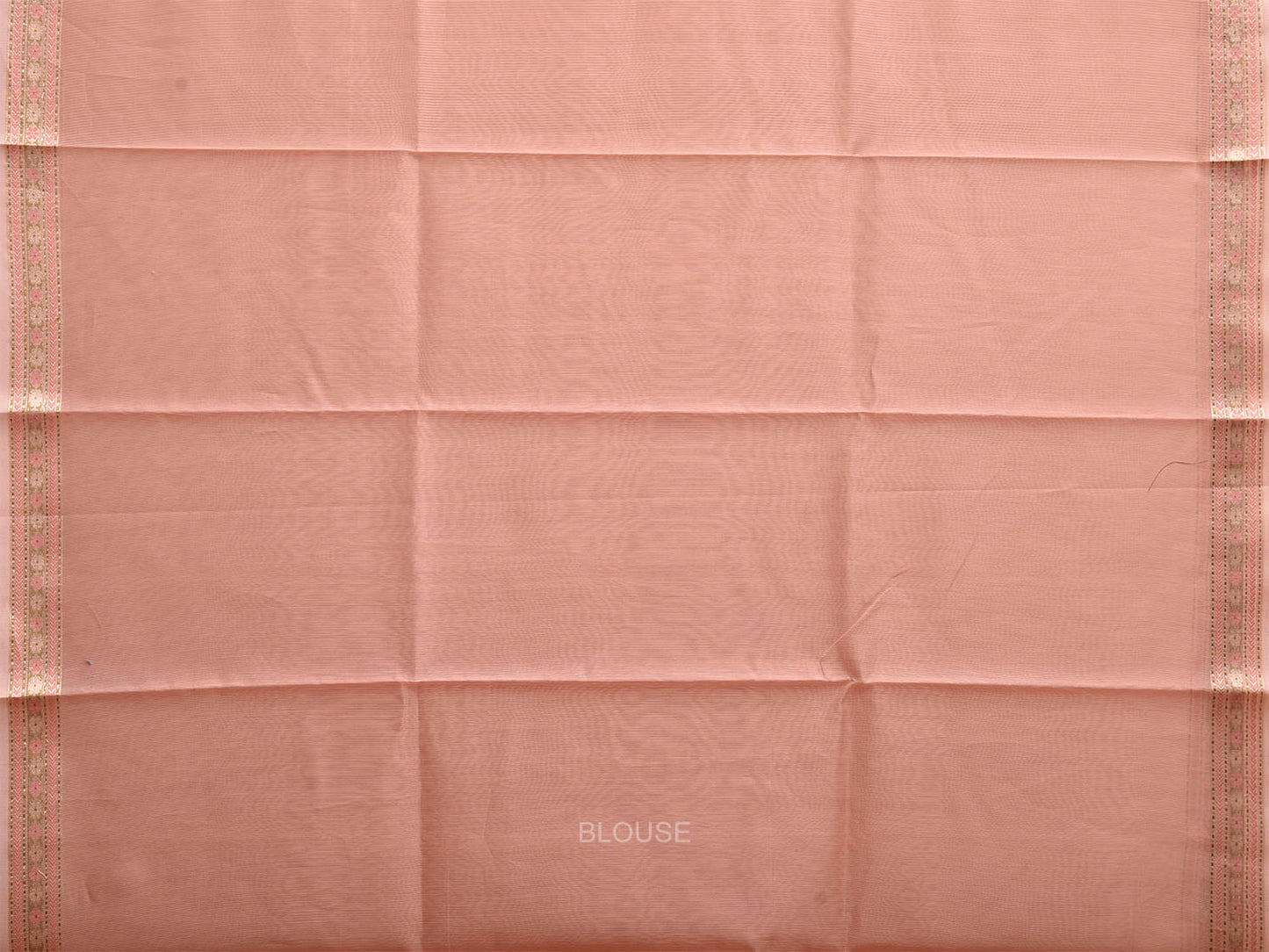 Light Peach Dhakai Jamdani Cotton Viscose Saree with Small Border Design dj0326