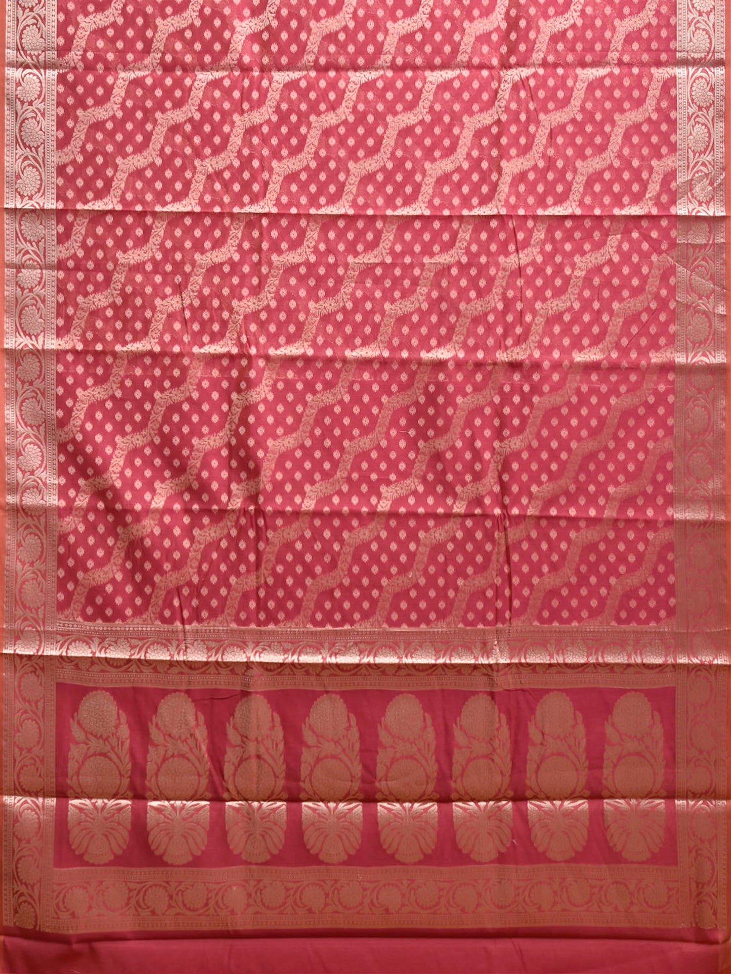 Pink Dhakai Jamdani Cotton Viscose Saree with Diagonal and Pallu Design dj0330