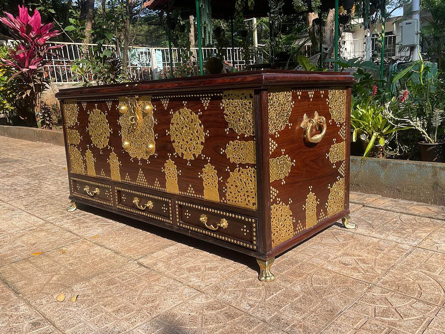 Exquisite and Antique Look Shirazi Chest for Storage of Valuables
