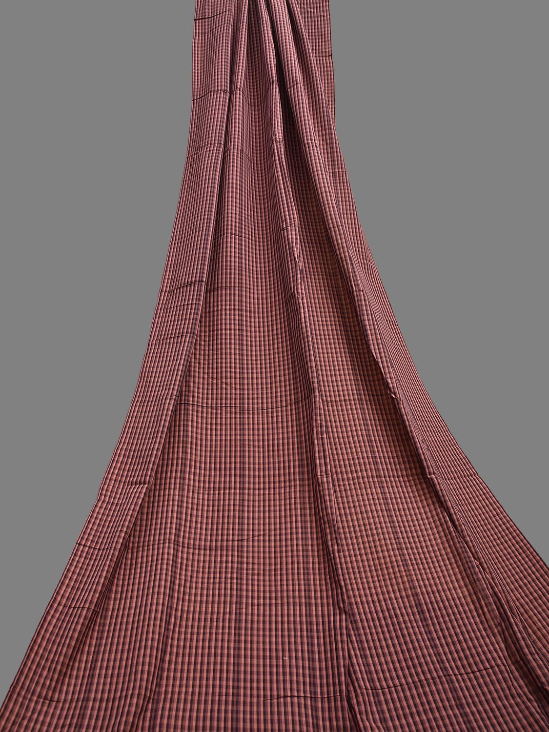 Multicolor Cotton Handloom 2.5mts Fabric with Checks Design f0266