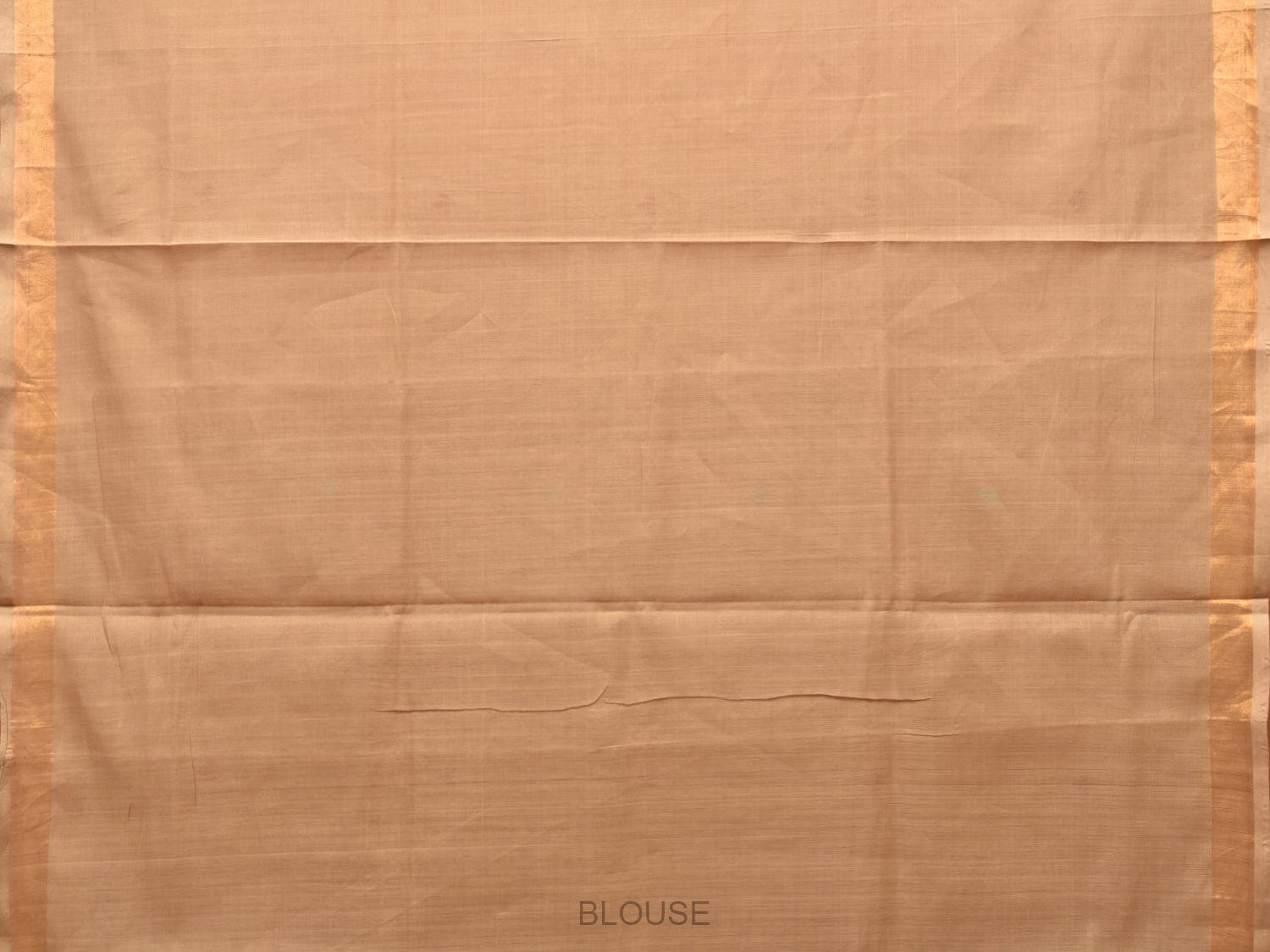 Fawn Khadi Cotton Handloom Saree with Plants Pallu Design kh0641