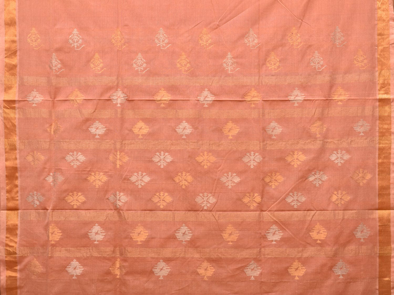 Fawn Uppada Cotton Handloom Saree with Assorted Pallu Design u2124