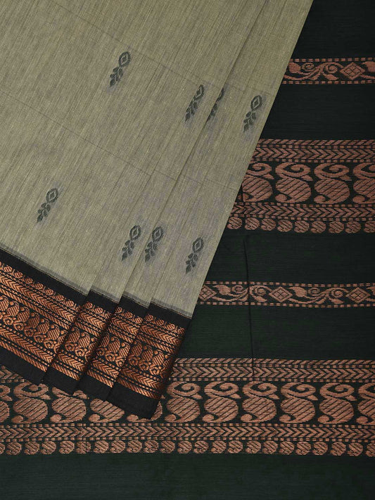 Sea Green and Green Gadwal Cotton Viscose Saree with Pallu and Border Design g0496