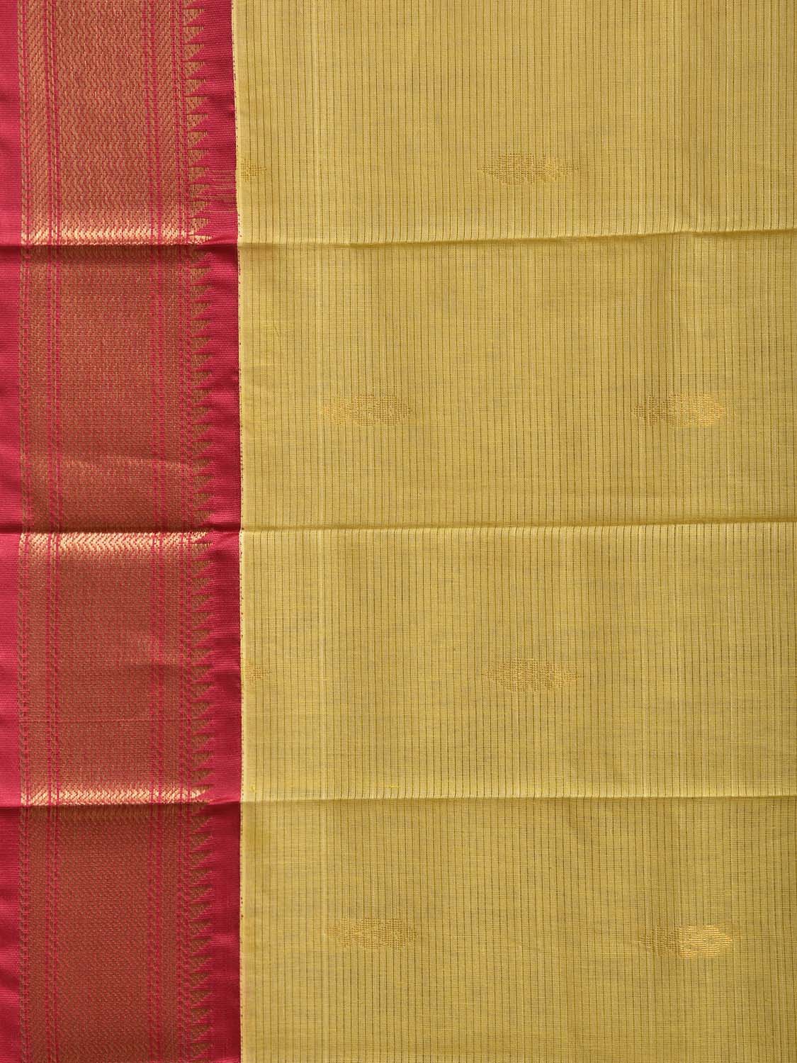 Yellow and Pink Gadwal Cotton Body Viscose Border Saree with Pallu Design g0616