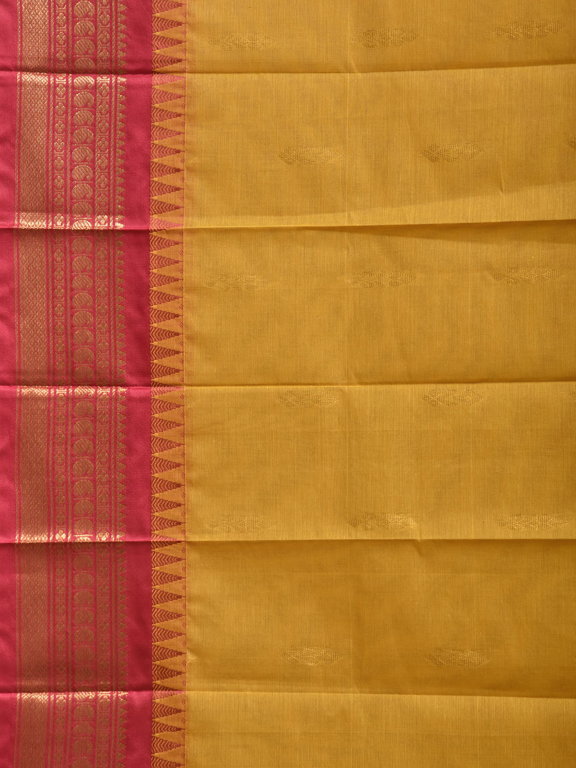 Yellow and Pink Gadwal Cotton Body Viscose Border Saree with Pallu Design g0618