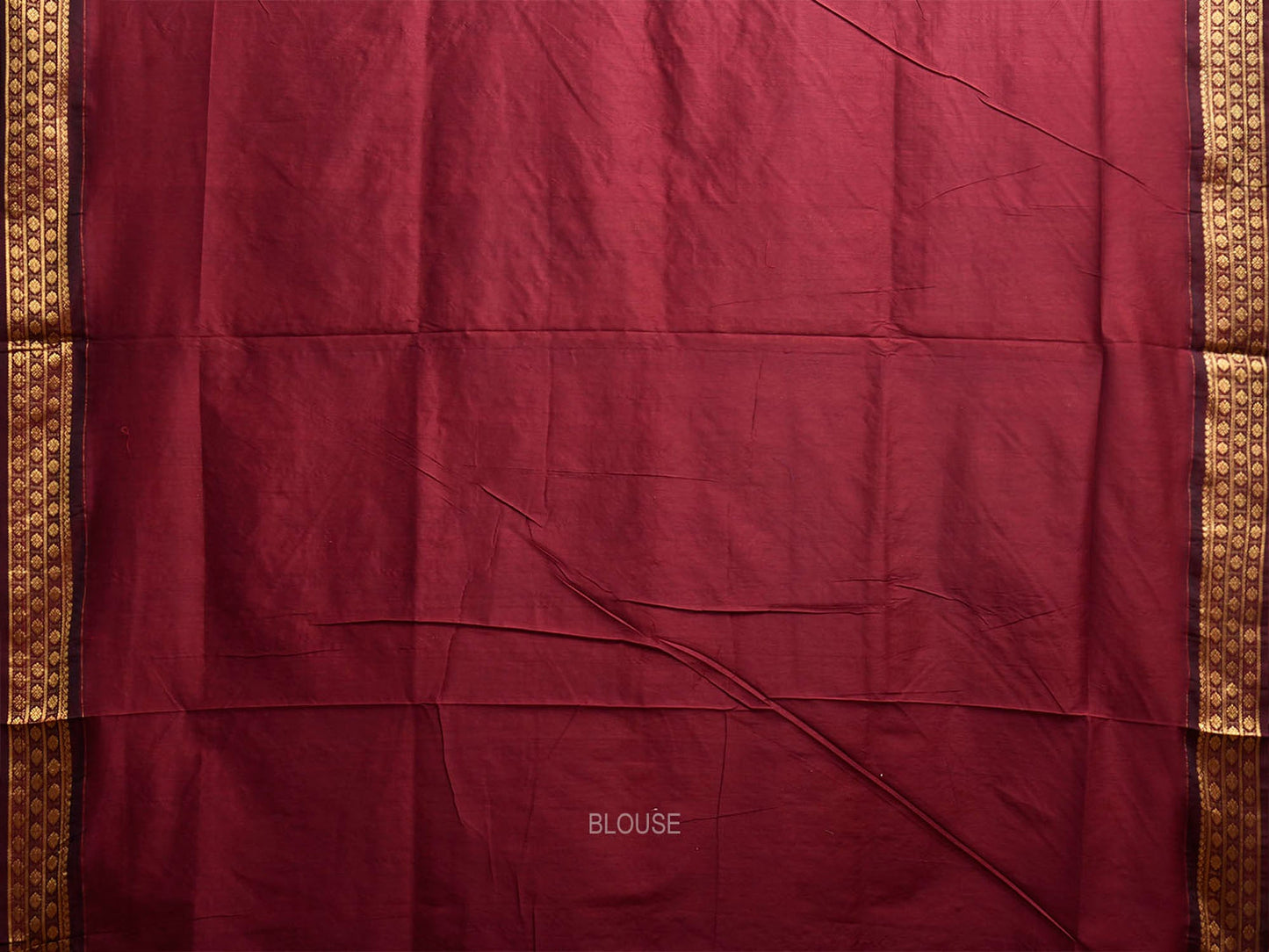 Maroon Gadwal Cotton Viscose Saree with Pallu Design g0651