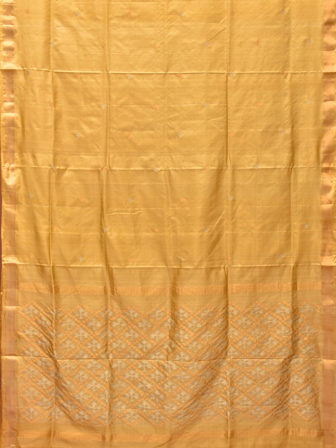 Golden Uppada Silk Handloom Saree with Jamdani Pallu Design u2034