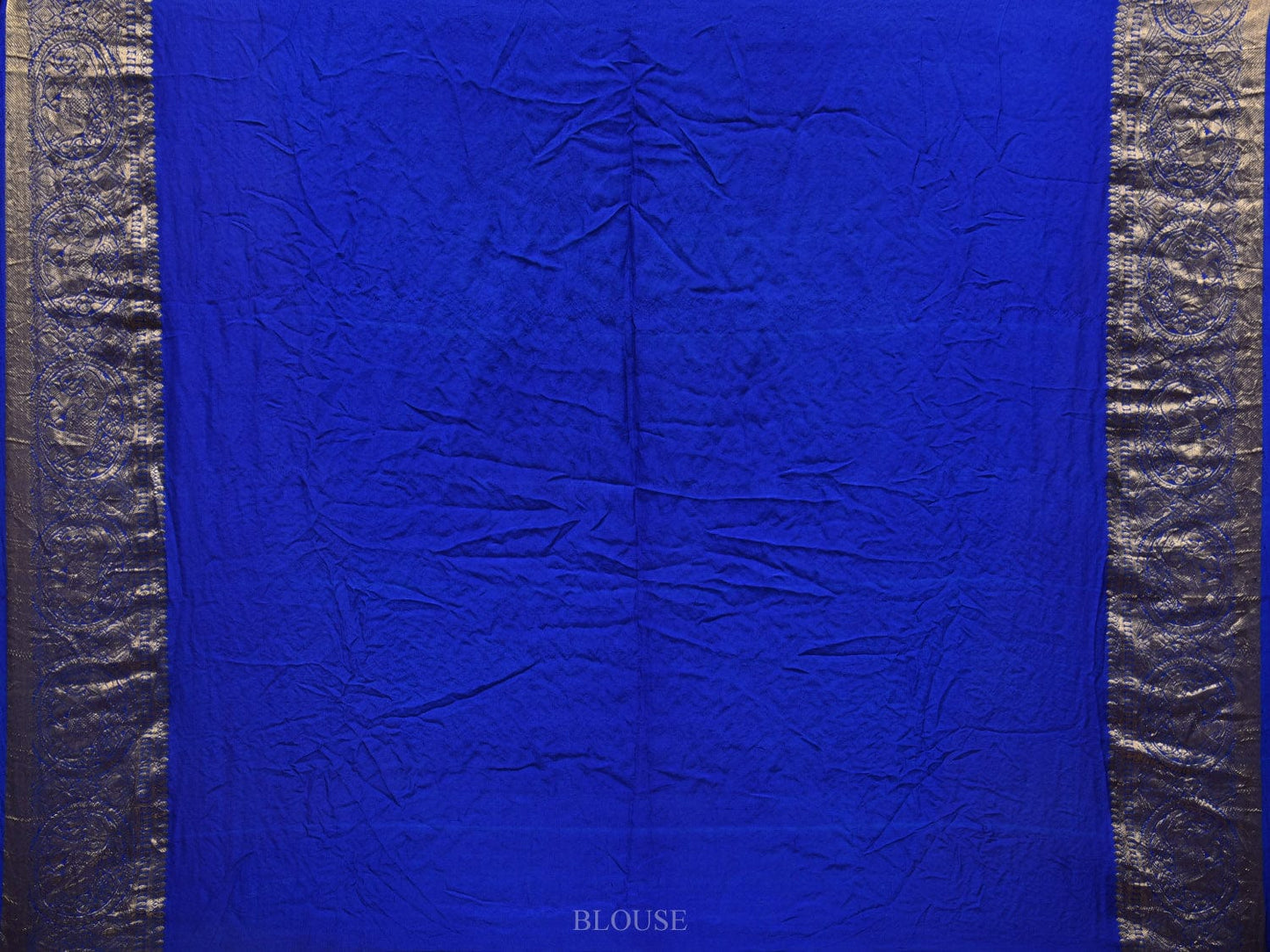 Green and Blue Bandhani Kanchipuram Silk Handloom Saree with Border and Pallu Design bn0354