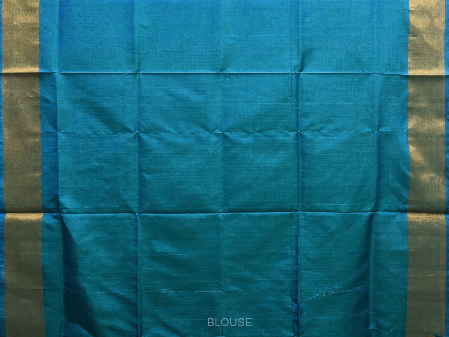 Green and Blue Uppada Plain Silk Handloom Saree with Buta and Contrast Pallu Design u2245