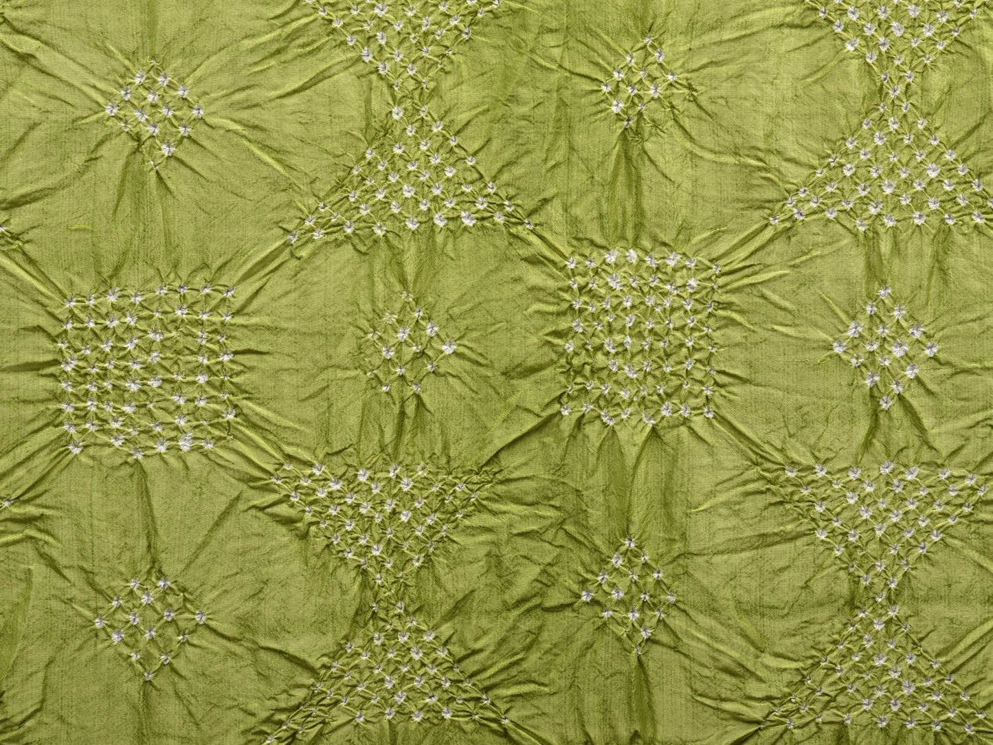 Green and Red Bandhani Gadwal Silk Handloom Saree with Mango Pallu Design bn0374