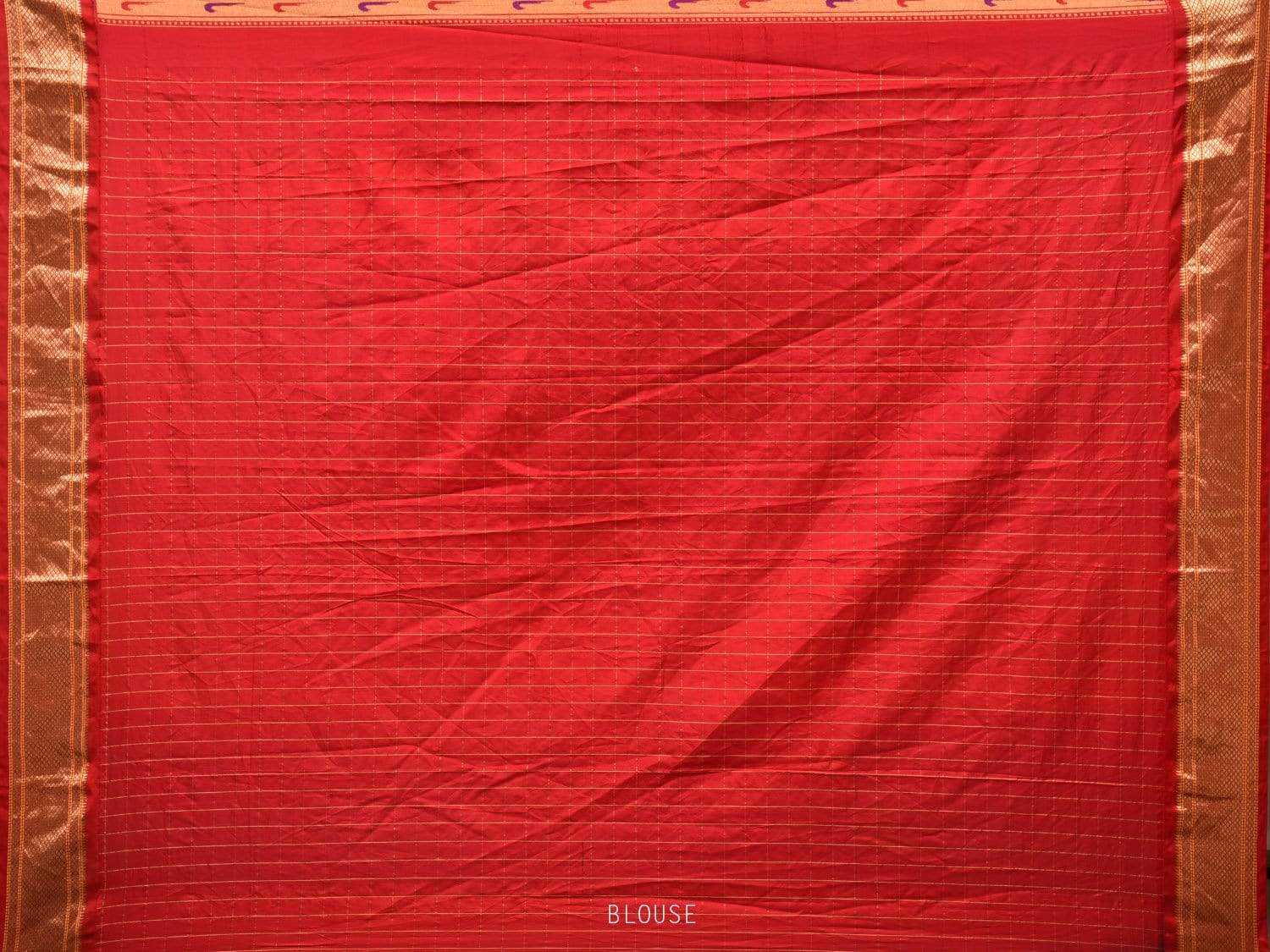 Green and Red Bandhani Paithani Silk Handloom Saree with Buta and Checks Design bn0188