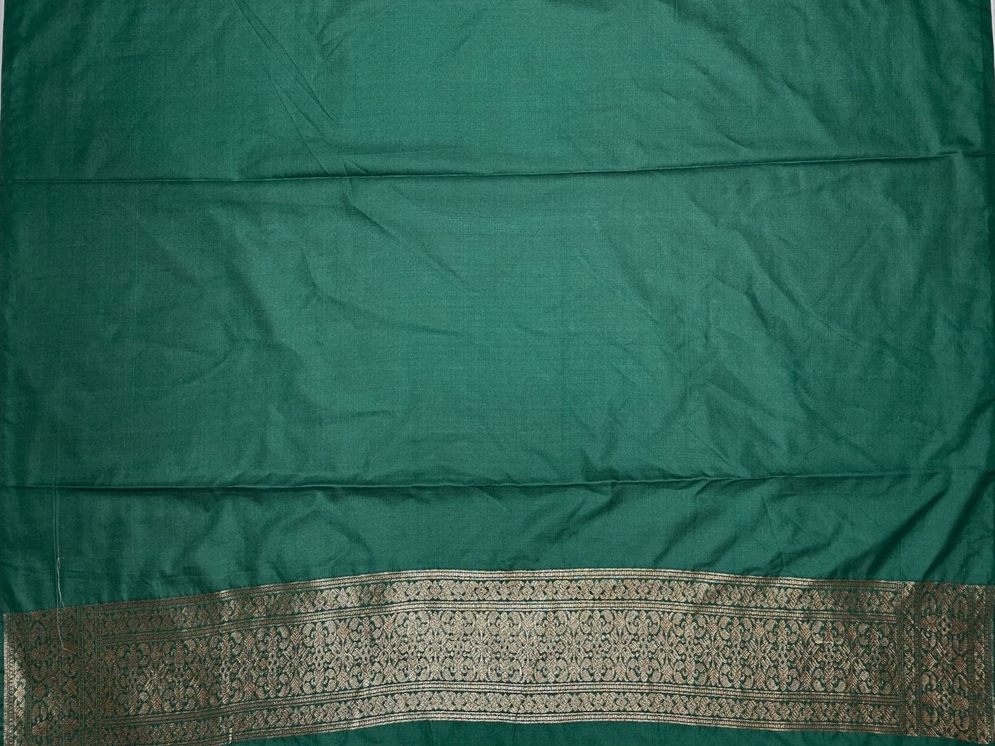 Green Antique Zari Banaras Katan Intricate Allover Brocade Saree with  Border and Pallu Design b0306ds