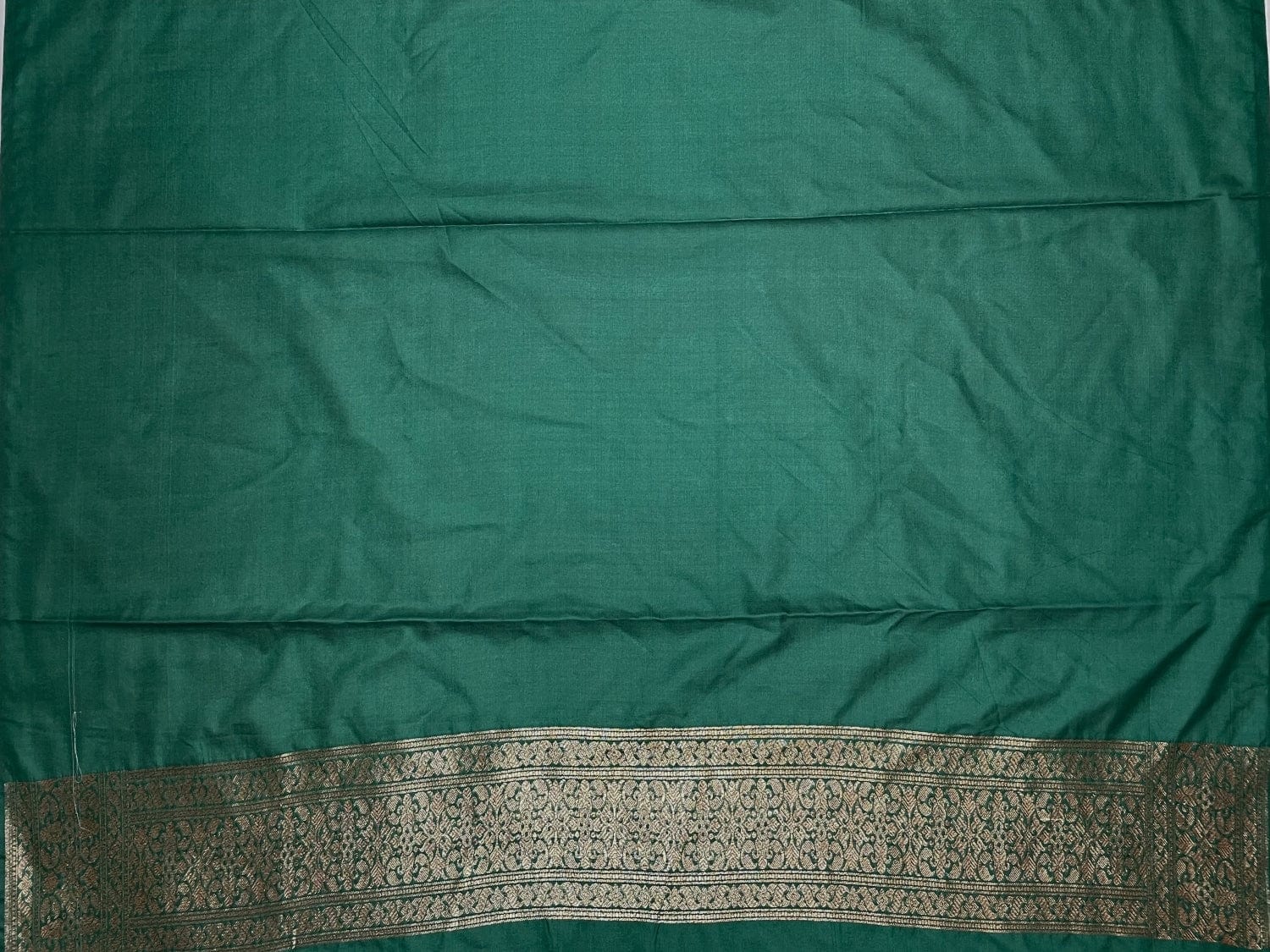 Green Antique Zari Banaras Katan Intricate Allover Brocade Saree with  Border and Pallu Design b0306ds