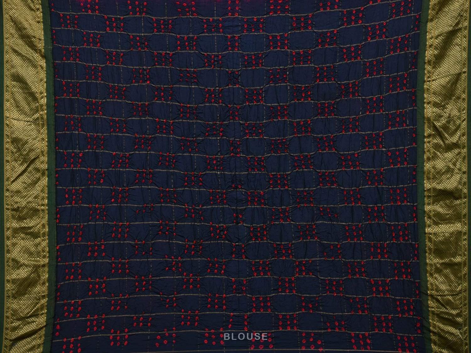 Green Bandhani Paithani Silk Handloom Saree with Pallu Design bn0233