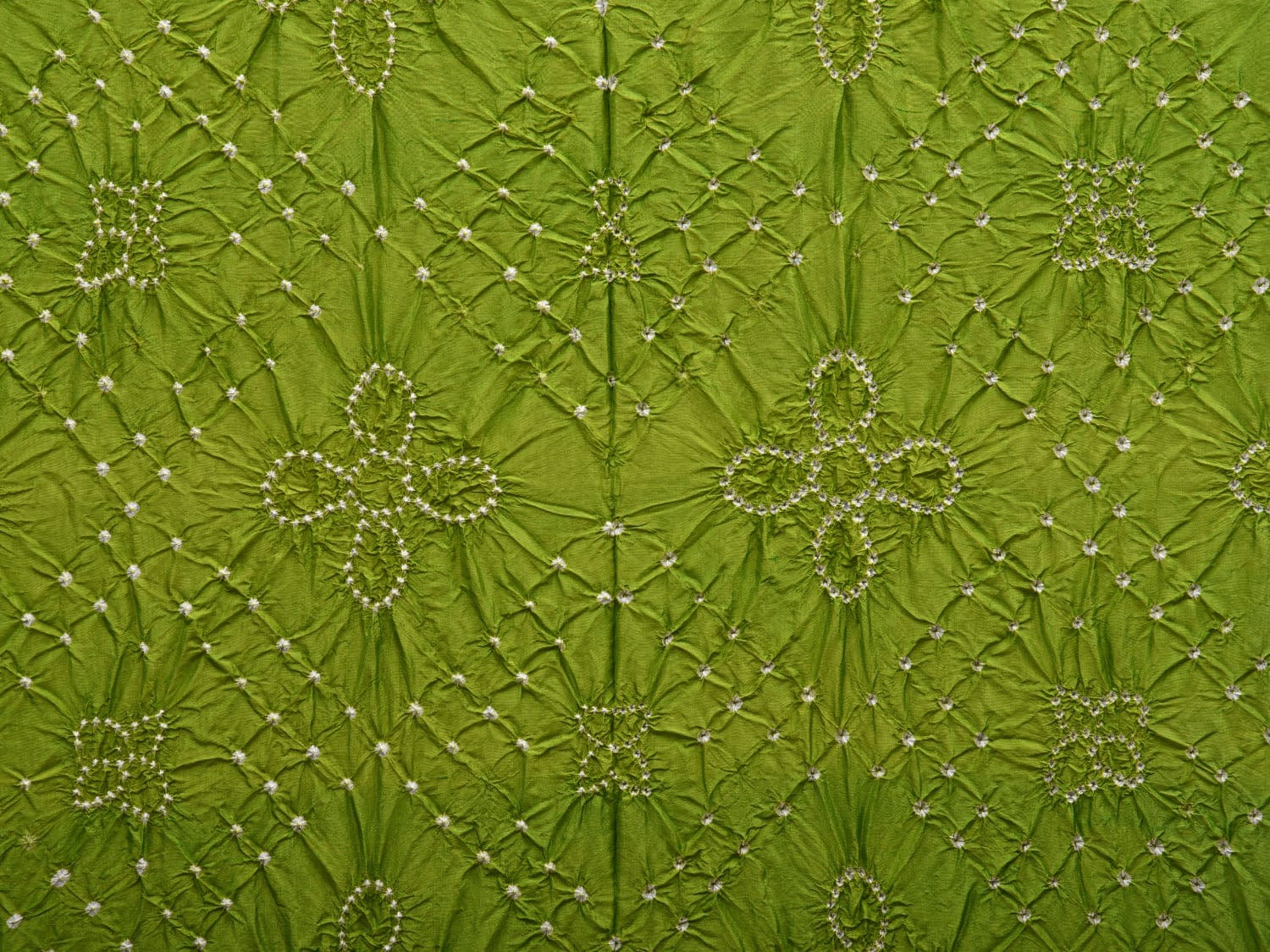 Green Bandhani Paithani Silk Handloom Saree with Pallu Design bn0335