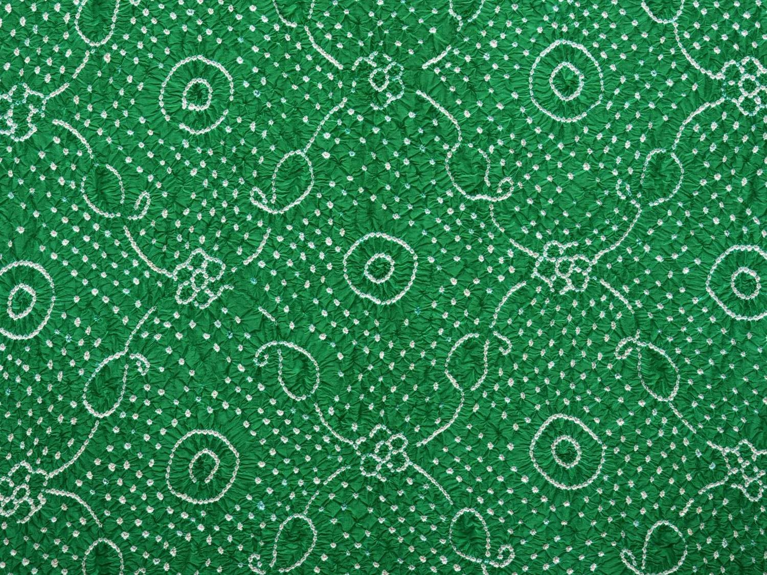 Green Bandhani Paithani Silk Handloom Saree with Peacock Border Design bn0212