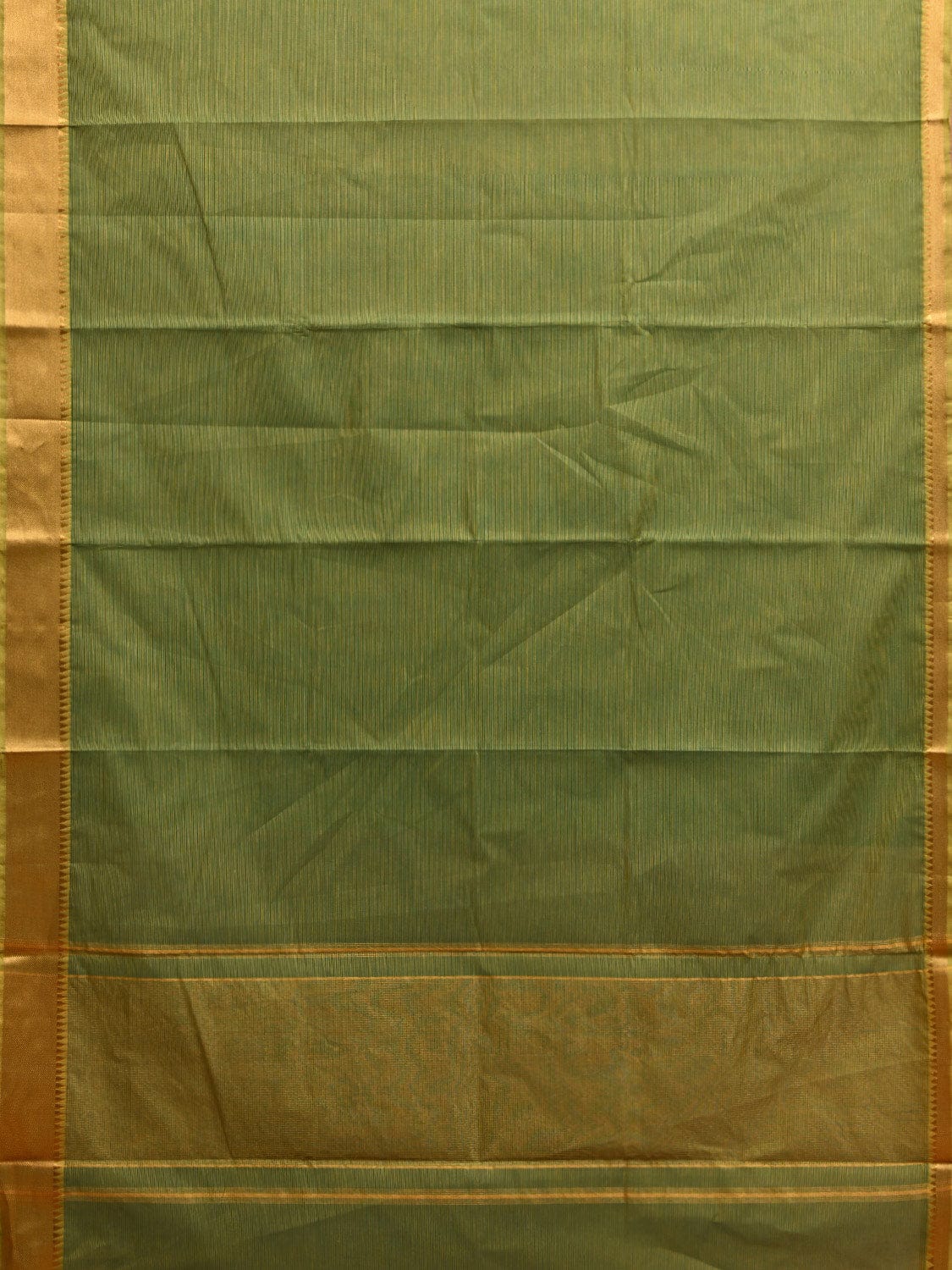 Green Mangalgiri Cotton Handloom Saree with Strips Design mn0066