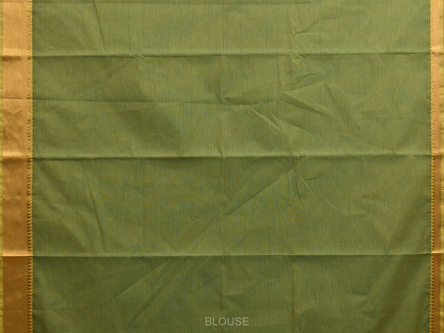 Green Mangalgiri Cotton Handloom Saree with Strips Design mn0066