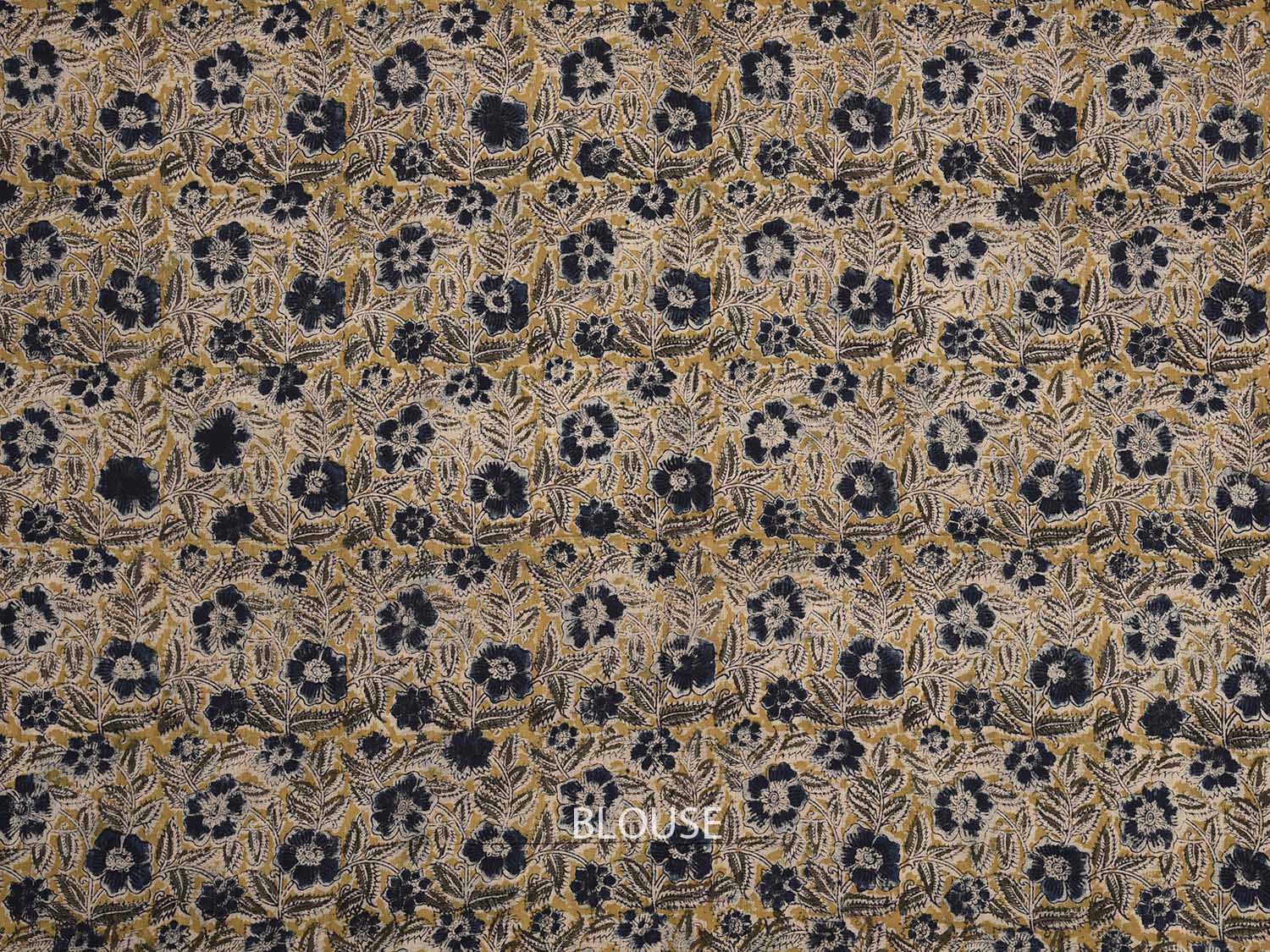 Green Narayanpet Cotton Handloom Saree with Checks Design Kalamkari Blouse np1129