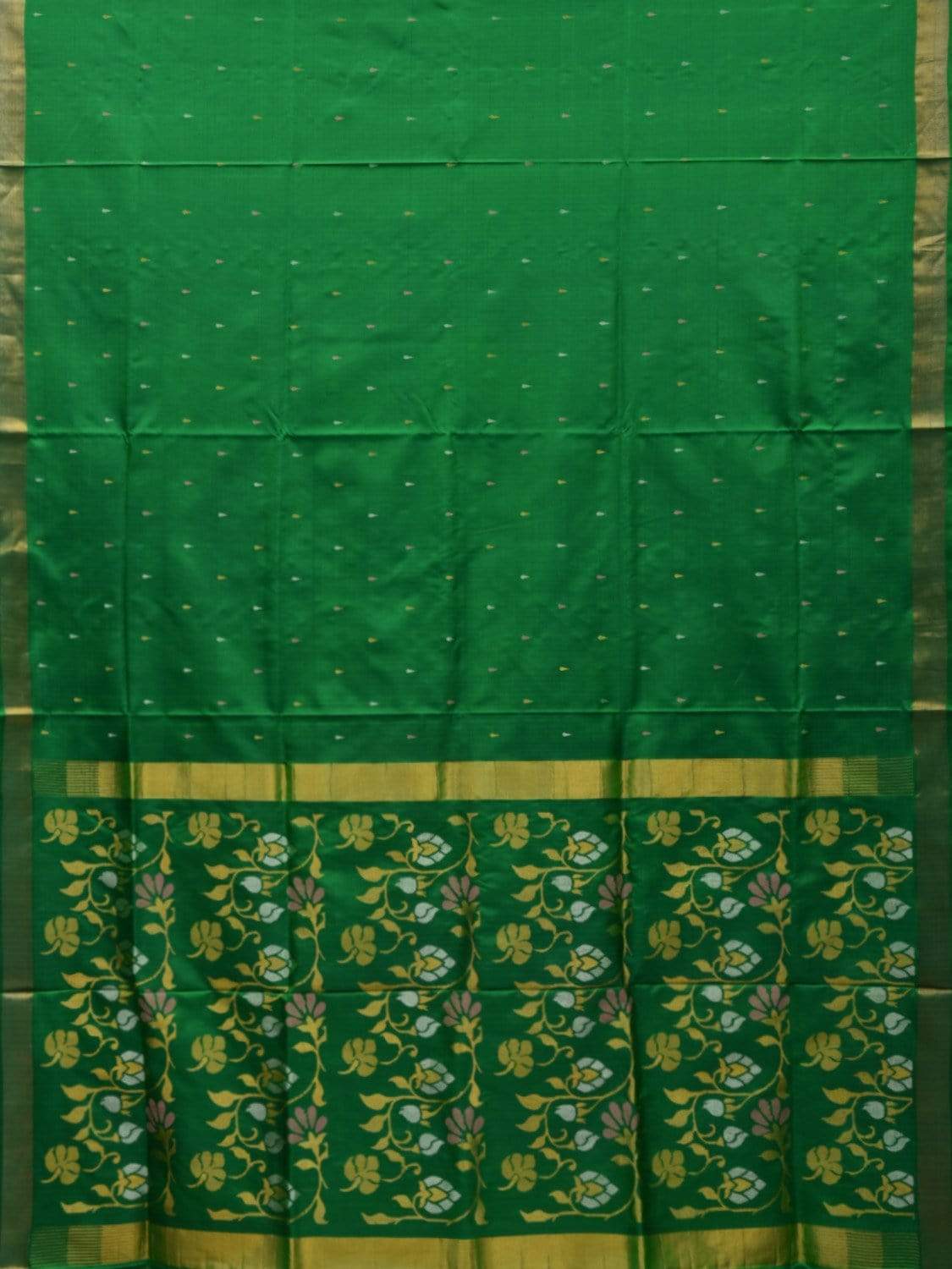 Green Uppada Silk Handloom Saree with Pallu Design u1803