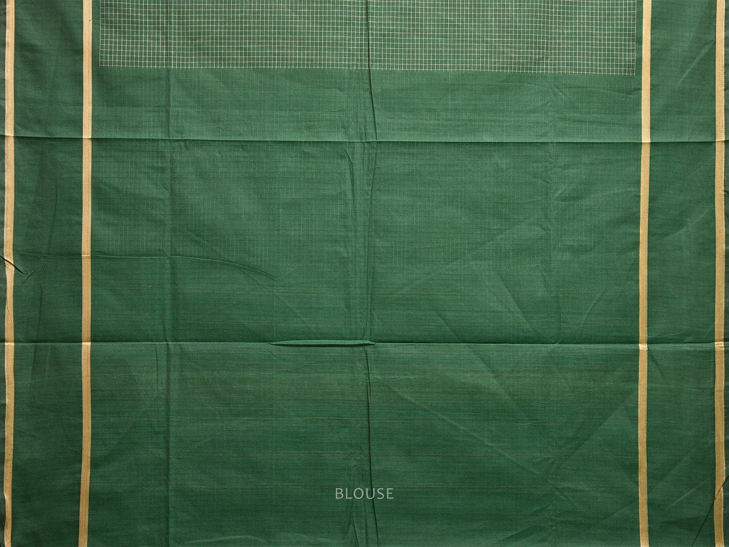 Green Venkatagiri Cotton Saree with Checks and Strips Pallu Design v0115