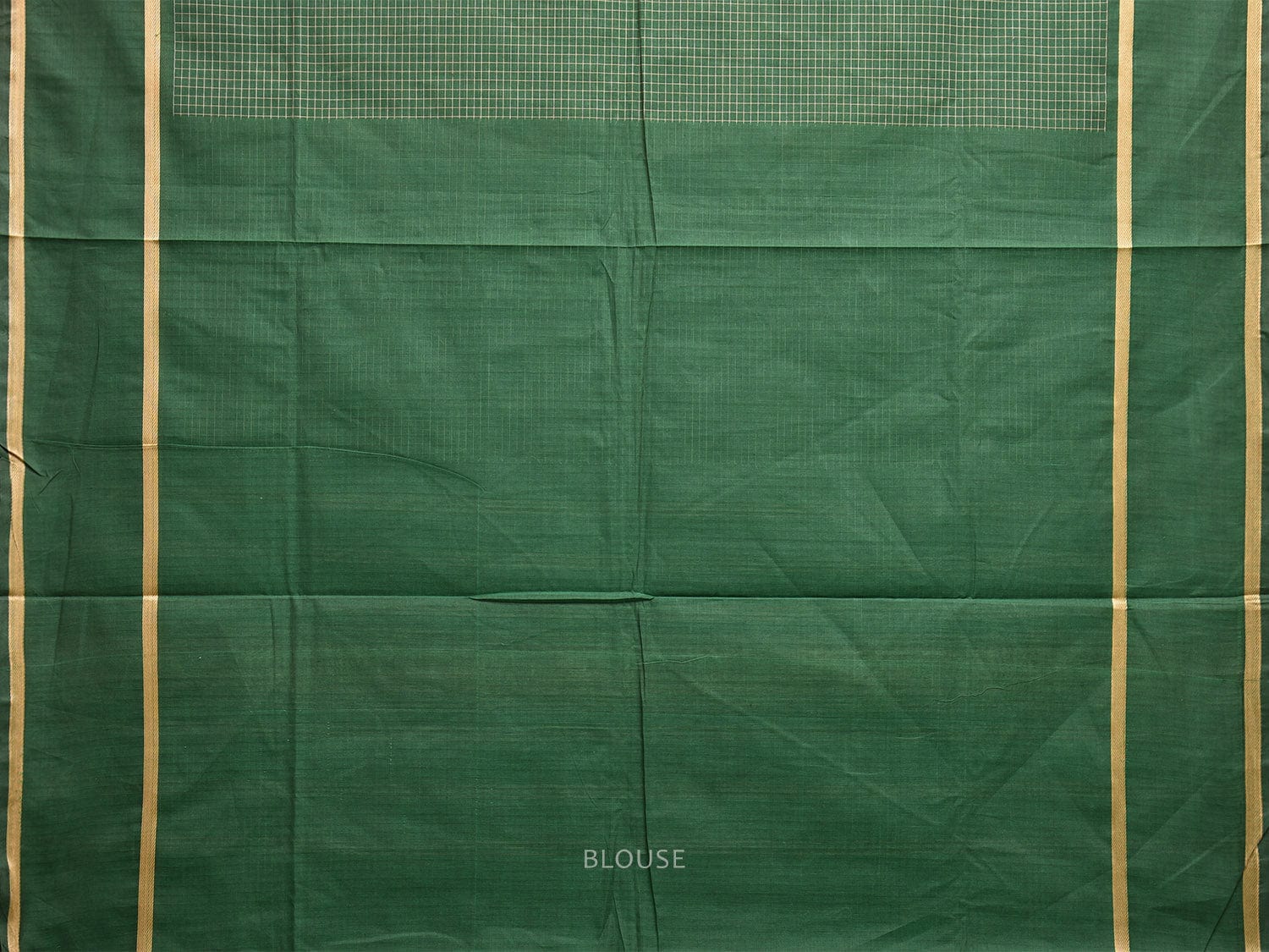 Green Venkatagiri Cotton Saree with Checks and Strips Pallu Design v0115