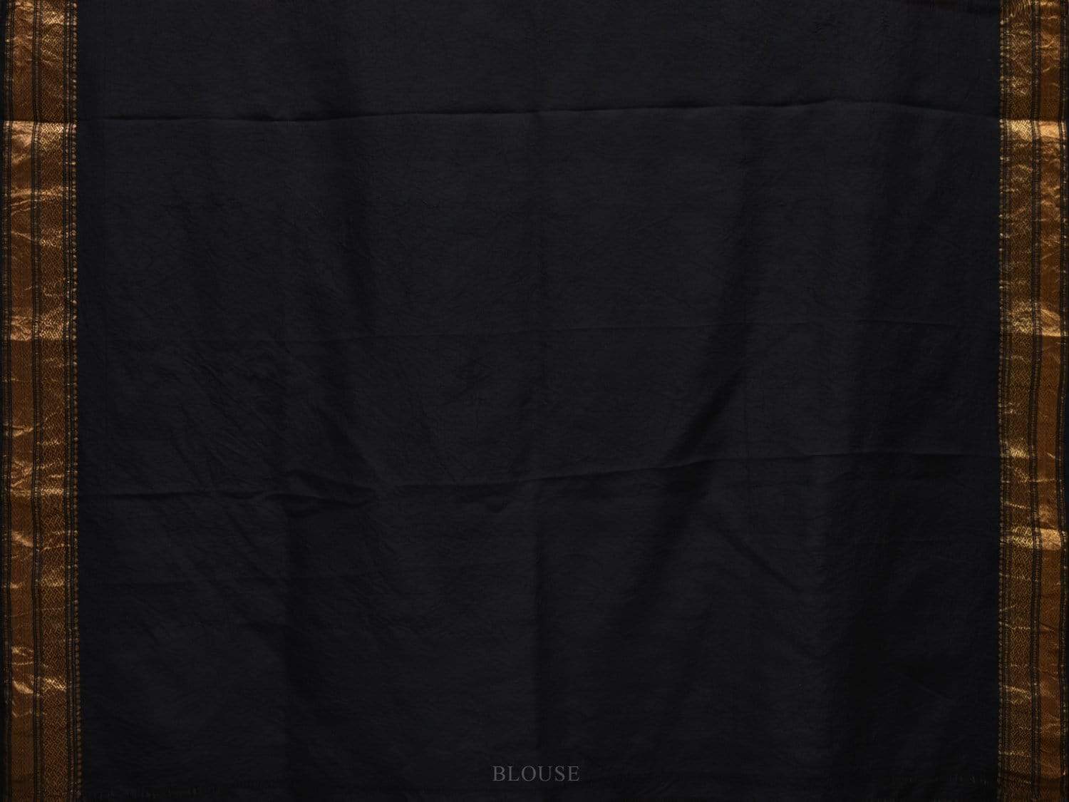 Grey and Black Kalamkari Hand Painted Kanchipuram Silk Handloom Saree with Floral Design KL0549