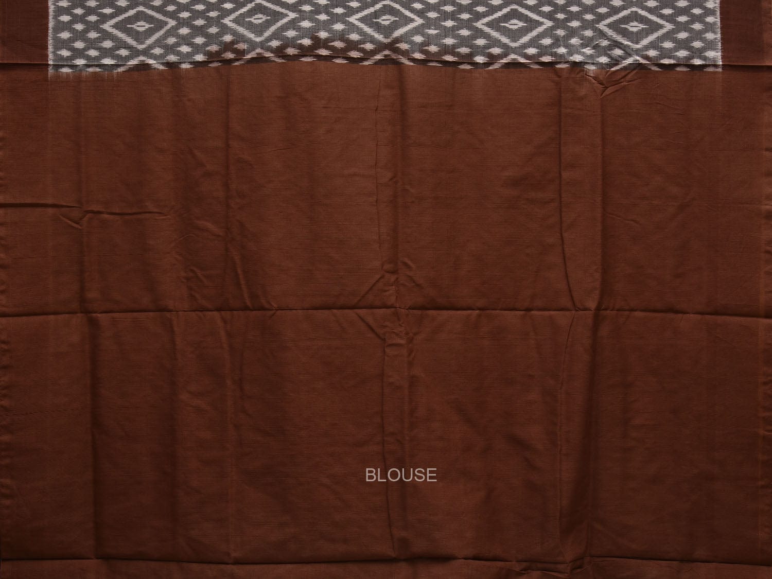 Grey and Brown Pochampally Ikat Cotton Handloom Saree with Grill Pallu Design i0734