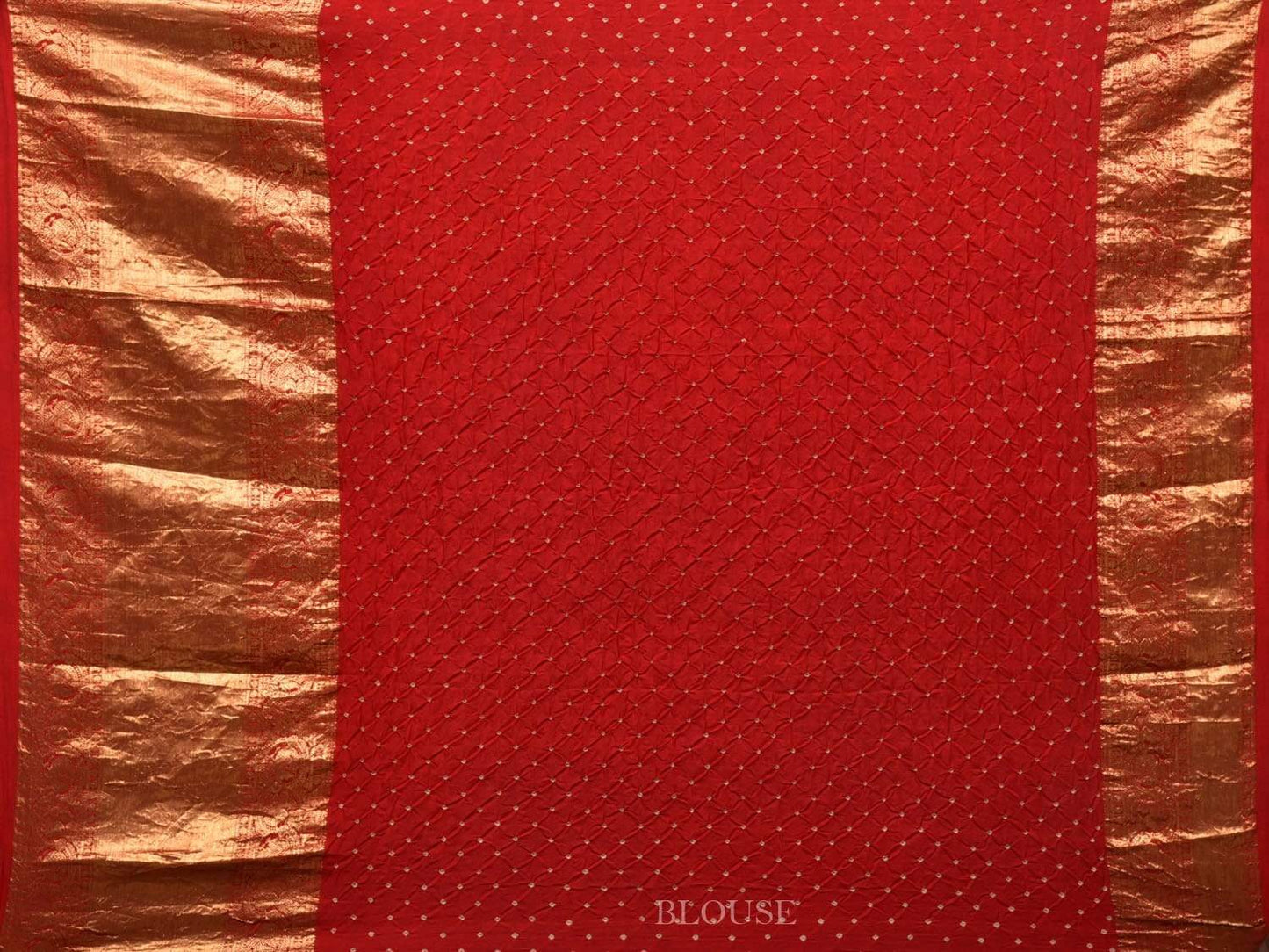 Grey and Red Kalamkari Hand Painted Kanchipuram Silk Handloom Saree with Bandhani Pallu Design KL0450