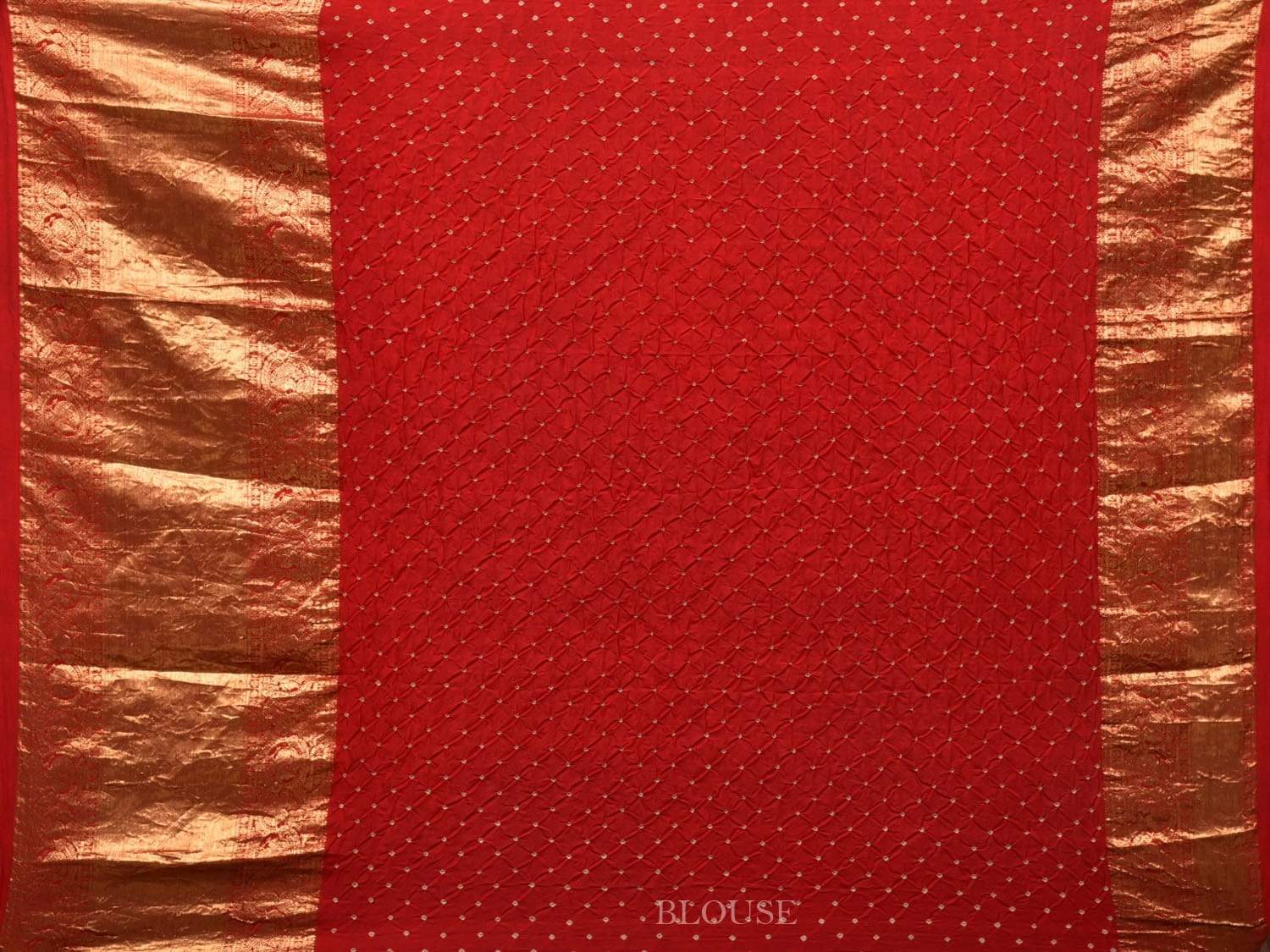 Grey and Red Kalamkari Hand Painted Kanchipuram Silk Handloom Saree with Bandhani Pallu Design KL0450