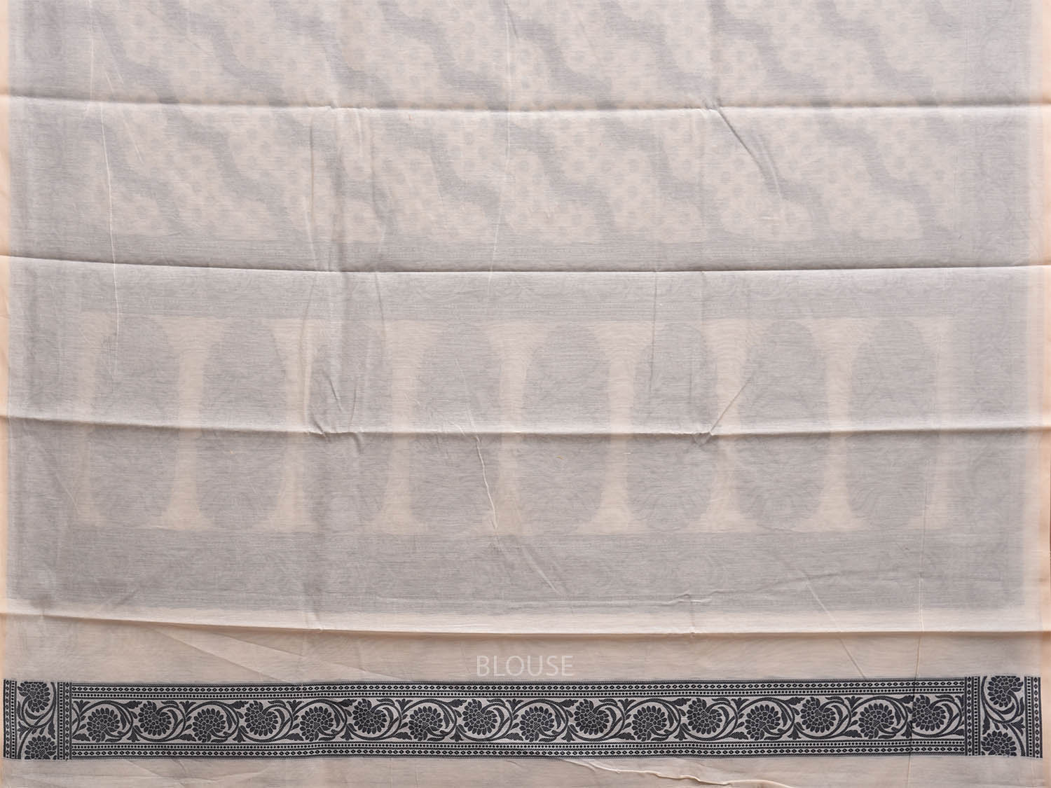 Grey and White Dhakai Jamdani Cotton Viscose Saree with Diagonal Design dj0039