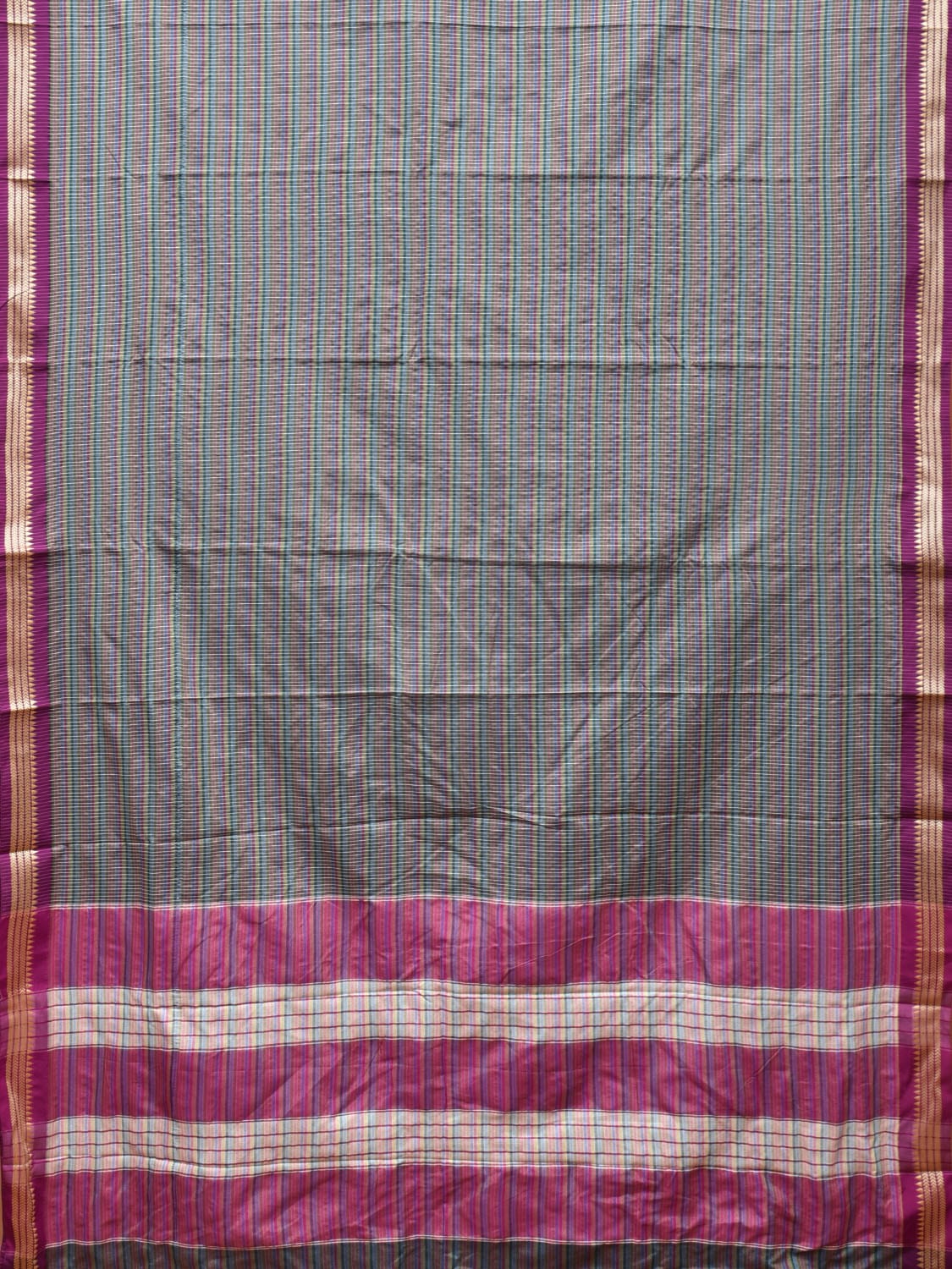 Grey Bamboo Cotton Saree with Checks Design No Blouse bc0195