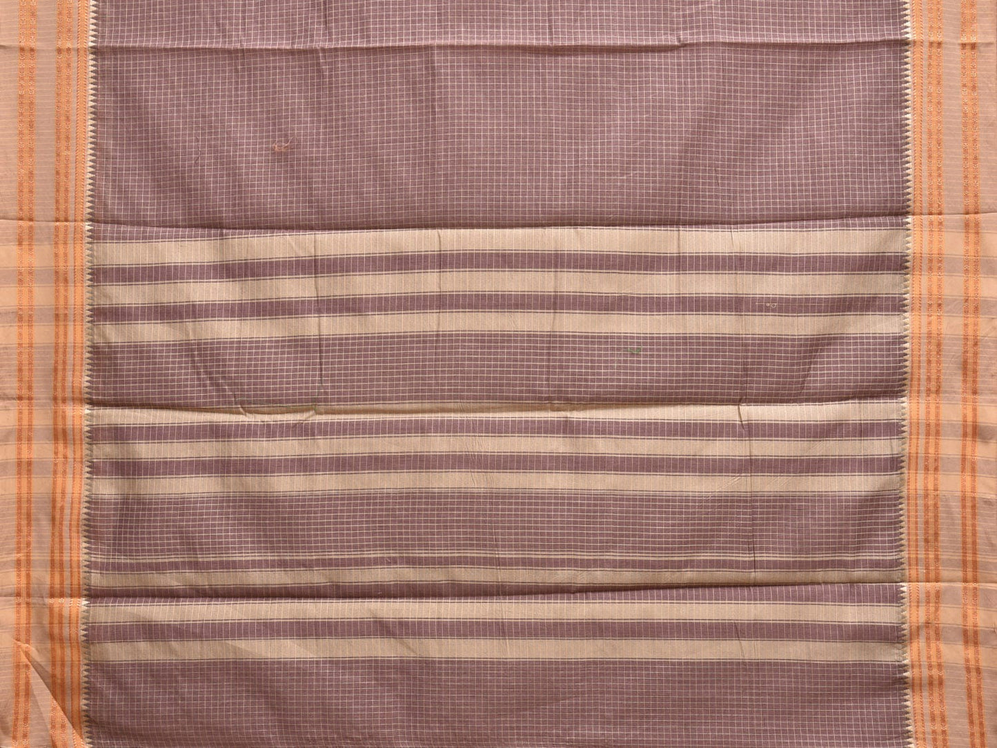 Grey Bamboo Cotton Saree with Checks Design No Blouse bc0281