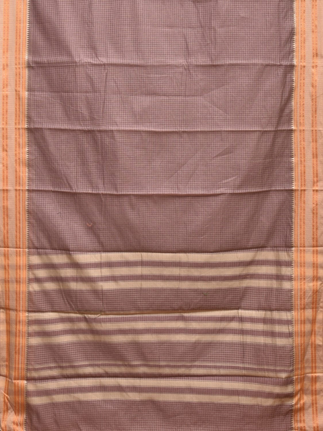 Grey Bamboo Cotton Saree with Checks Design No Blouse bc0281