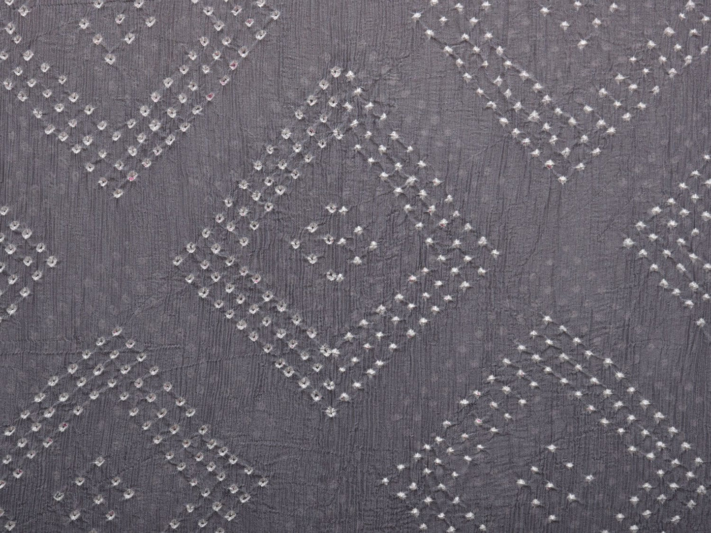 Grey Bandhani Silk Handloom Dupatta with Mango Design ds2901