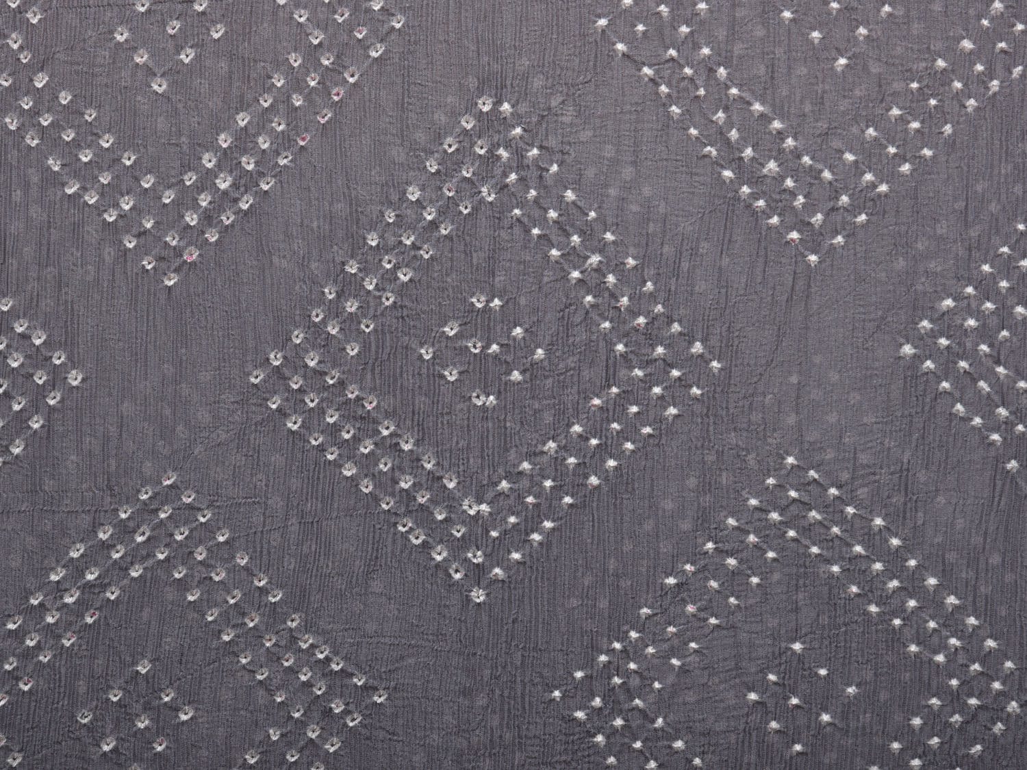 Grey Bandhani Silk Handloom Dupatta with Mango Design ds2901