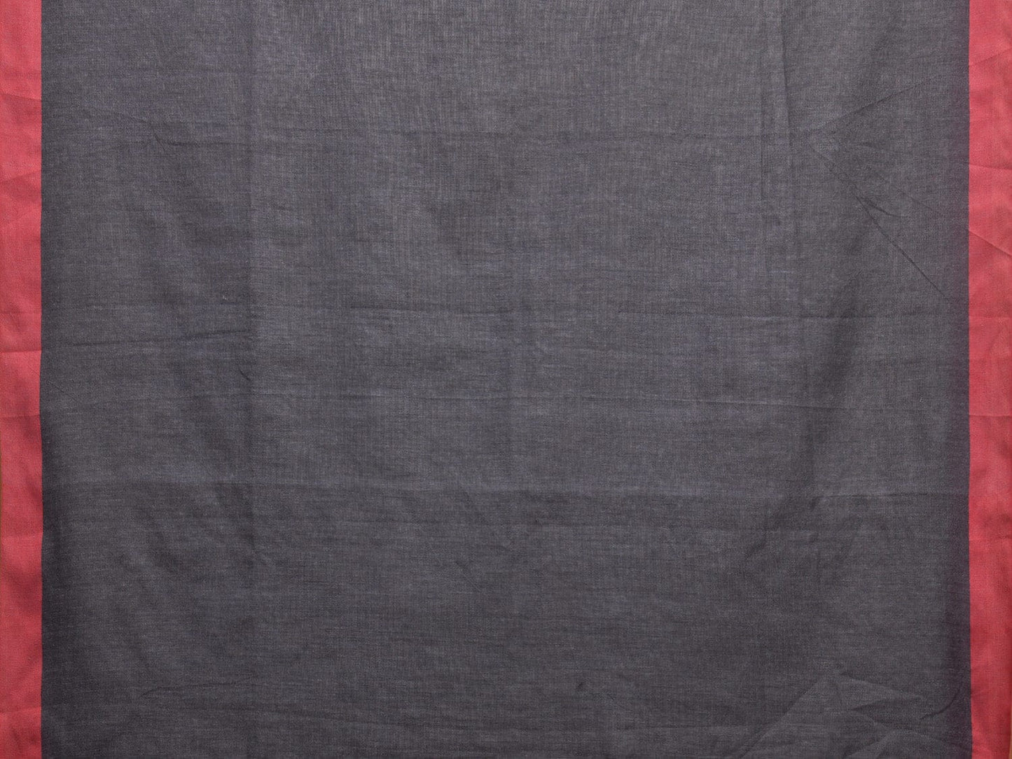 Grey Cotton Soft Plain Saree with Small Border Design o0473