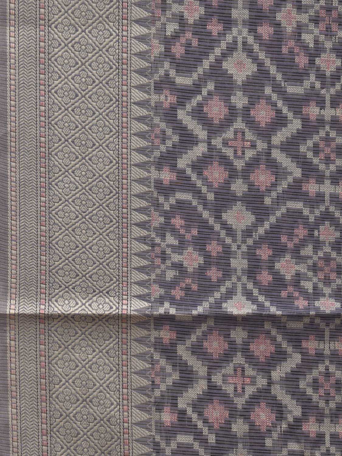 Grey Cut Work Sico Cotton Saree with All Over Banaras Design o0375