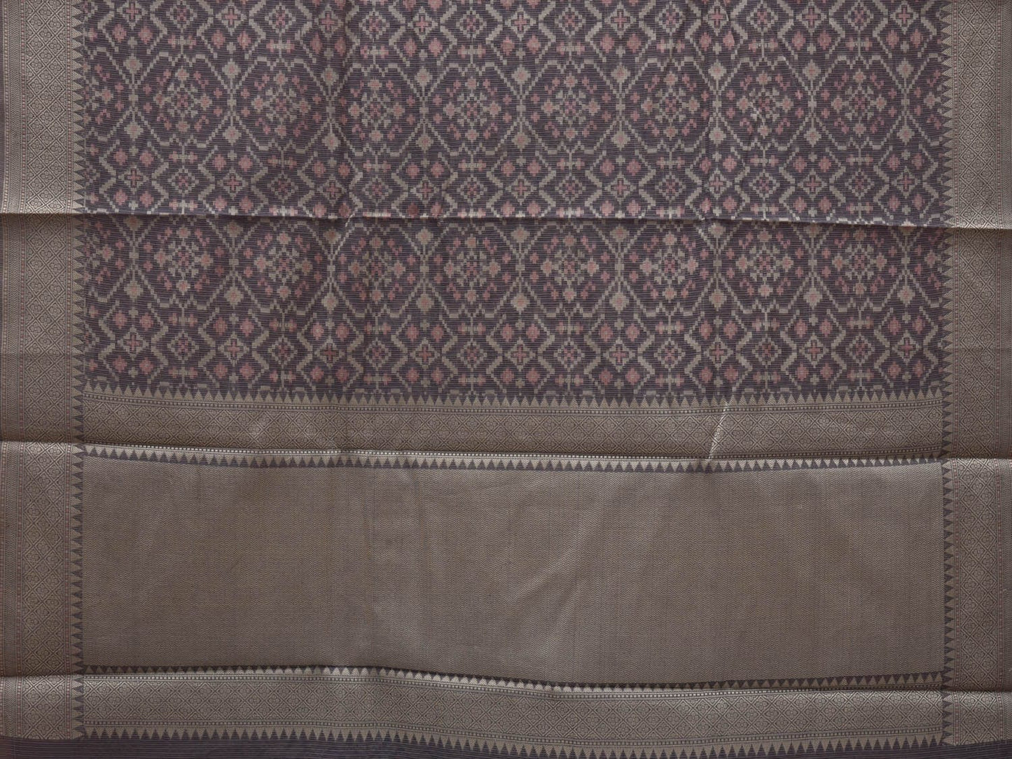 Grey Cut Work Sico Cotton Saree with All Over Banaras Design o0375