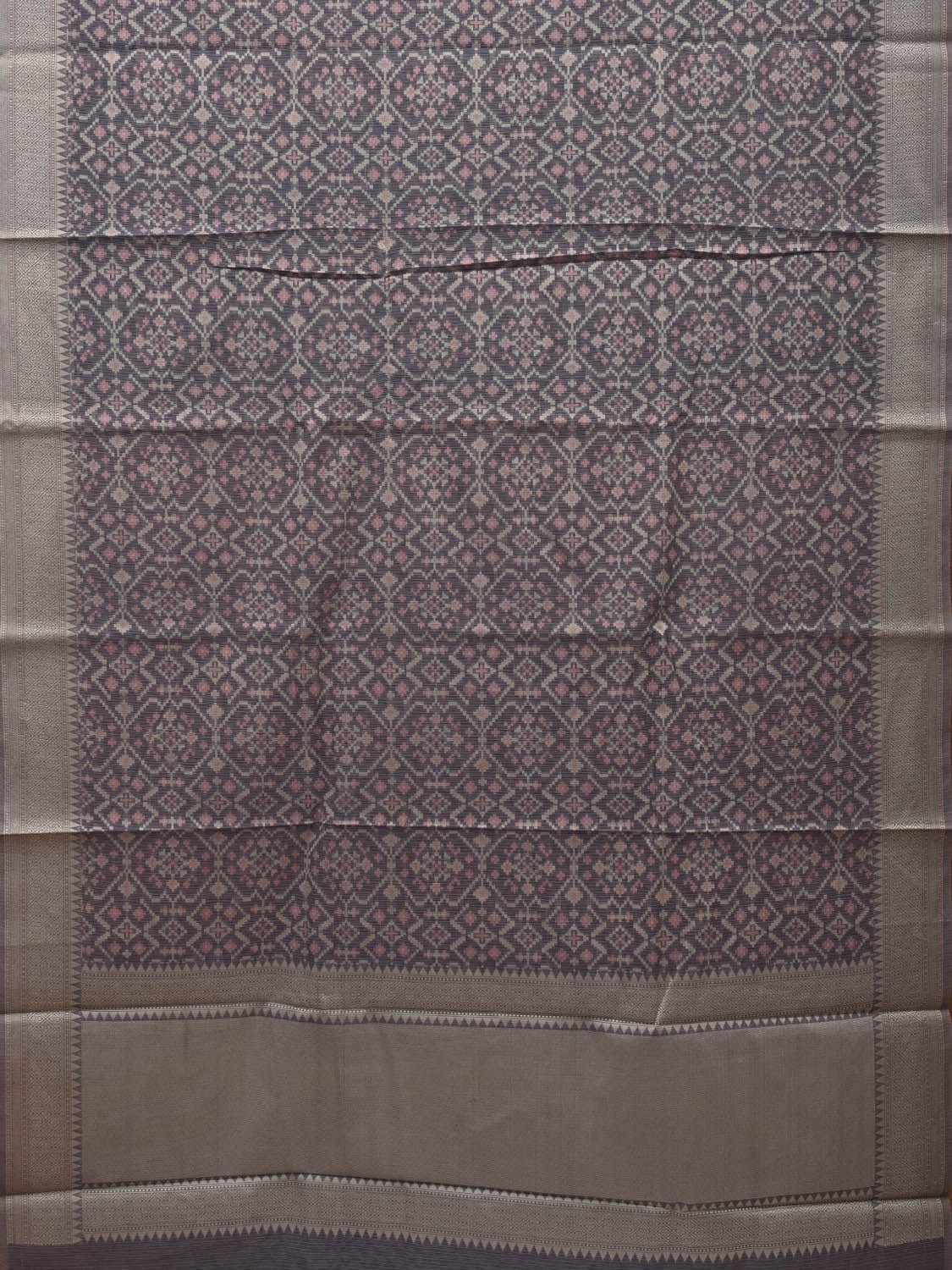 Grey Cut Work Sico Cotton Saree with All Over Banaras Design o0375