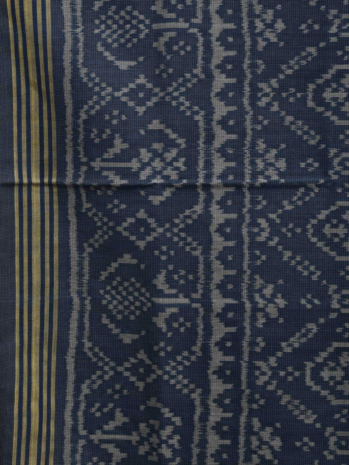 Grey Ikat Cotton Handloom Saree with All Over Design i0725