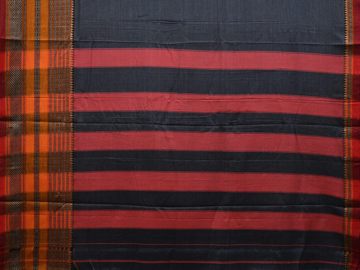 Grey Kanchi Cotton Plain Saree wtih One Side Border Design o0322