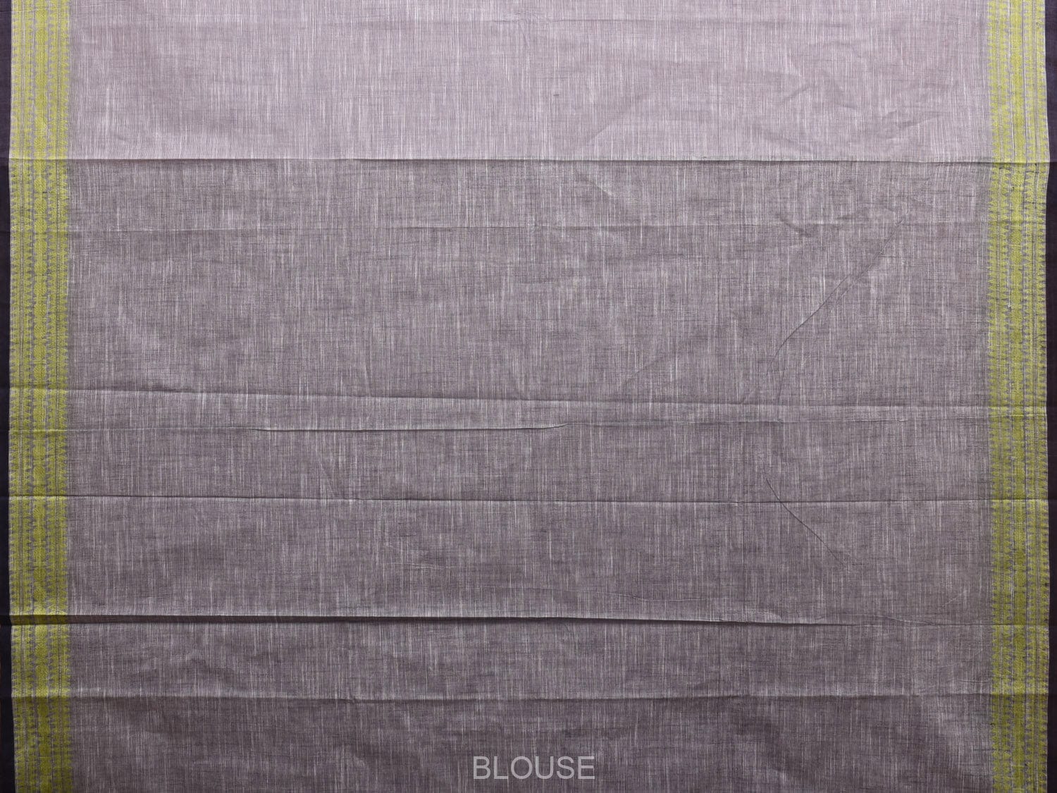 Grey Kanchipuram Cotton Handloom Saree with Strips Pallu Design k0552