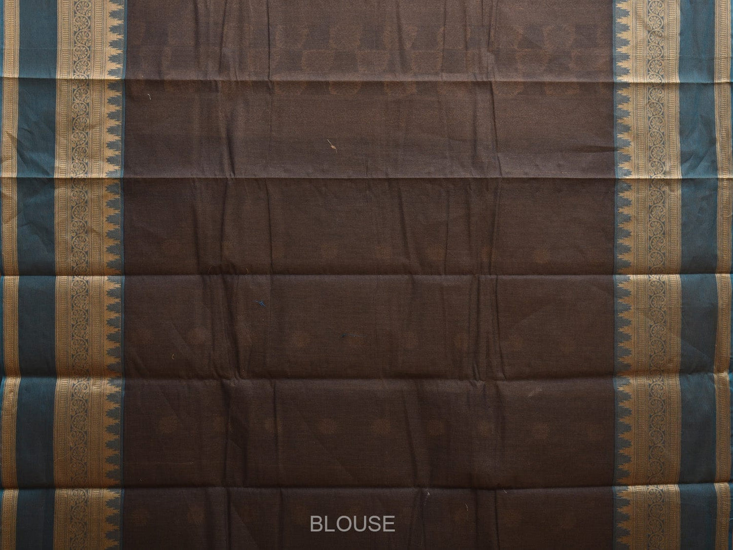 Grey Kanchipuram Cotton Saree with Small Pallu Buta and Border Design k0550