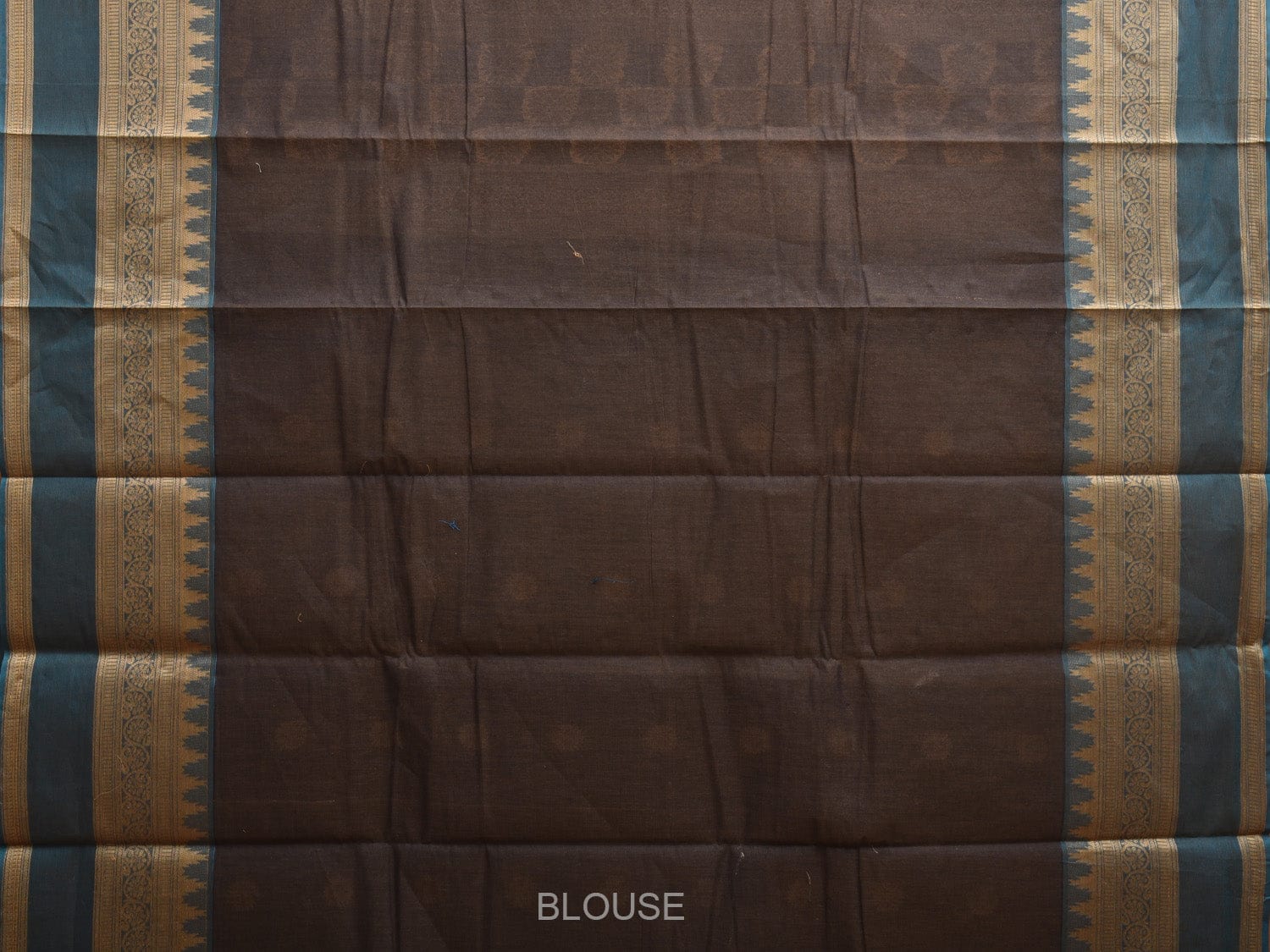 Grey Kanchipuram Cotton Saree with Small Pallu Buta and Border Design k0550