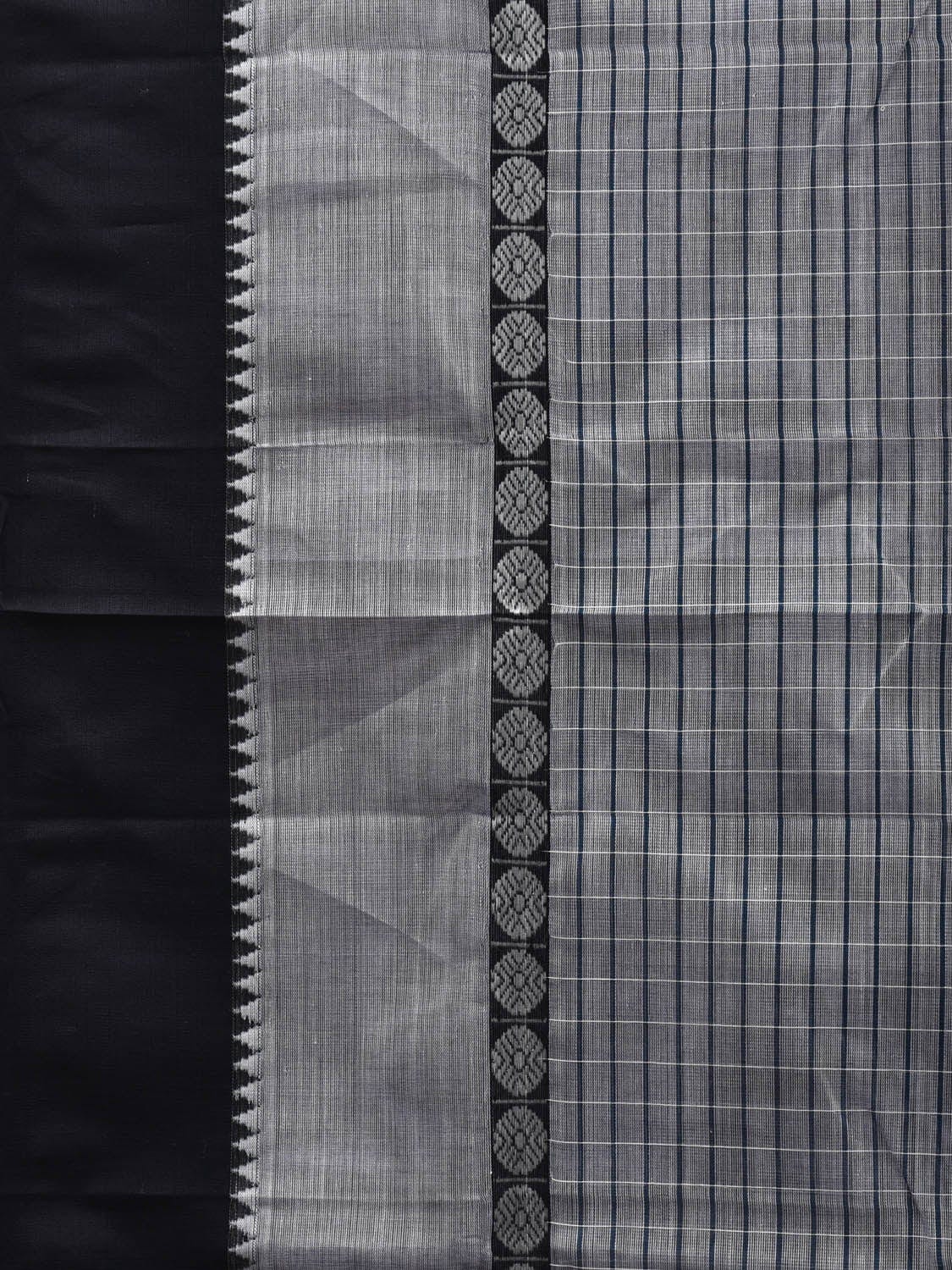 Grey Narayanpet Cotton Handloom Saree with Strips Design No Blouse np0519