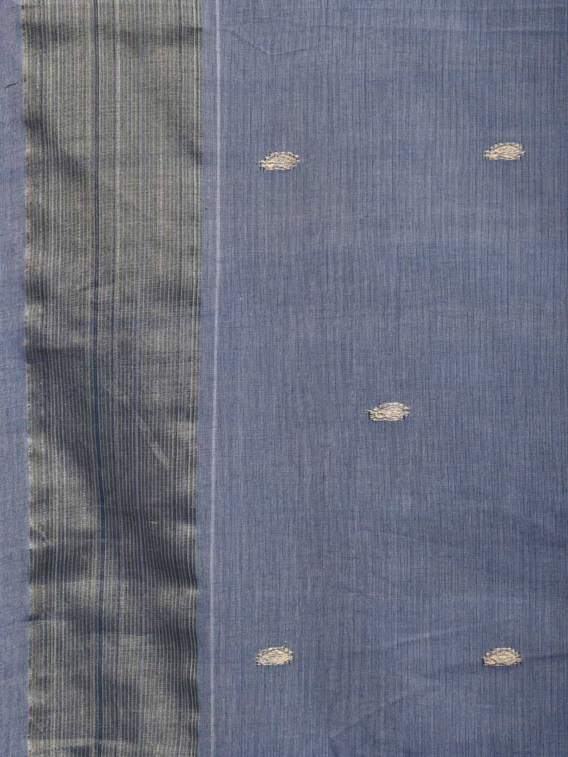 Grey Paithani Cotton Handloom Saree with Peacocks Pallu Design p0471