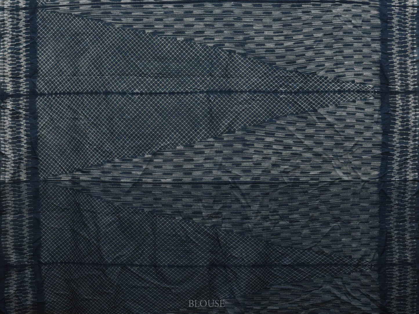 Grey Shibori Cotton Silk Saree with All Over Design o0370