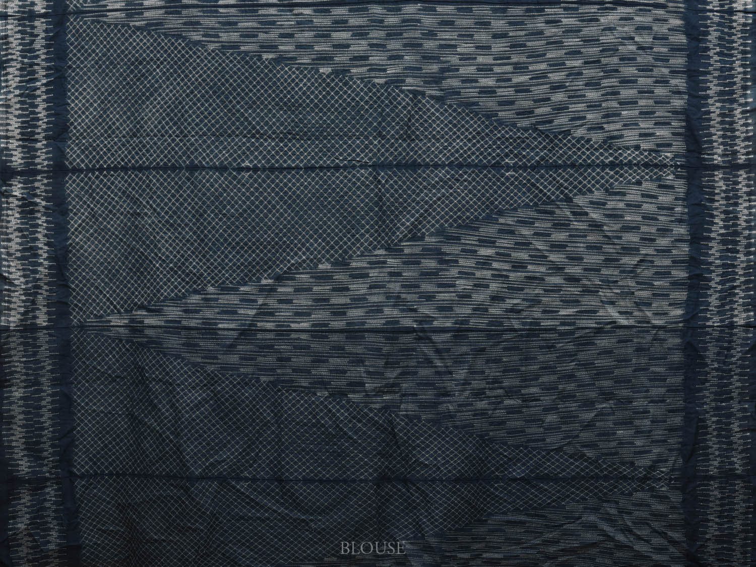 Grey Shibori Cotton Silk Saree with All Over Design o0370